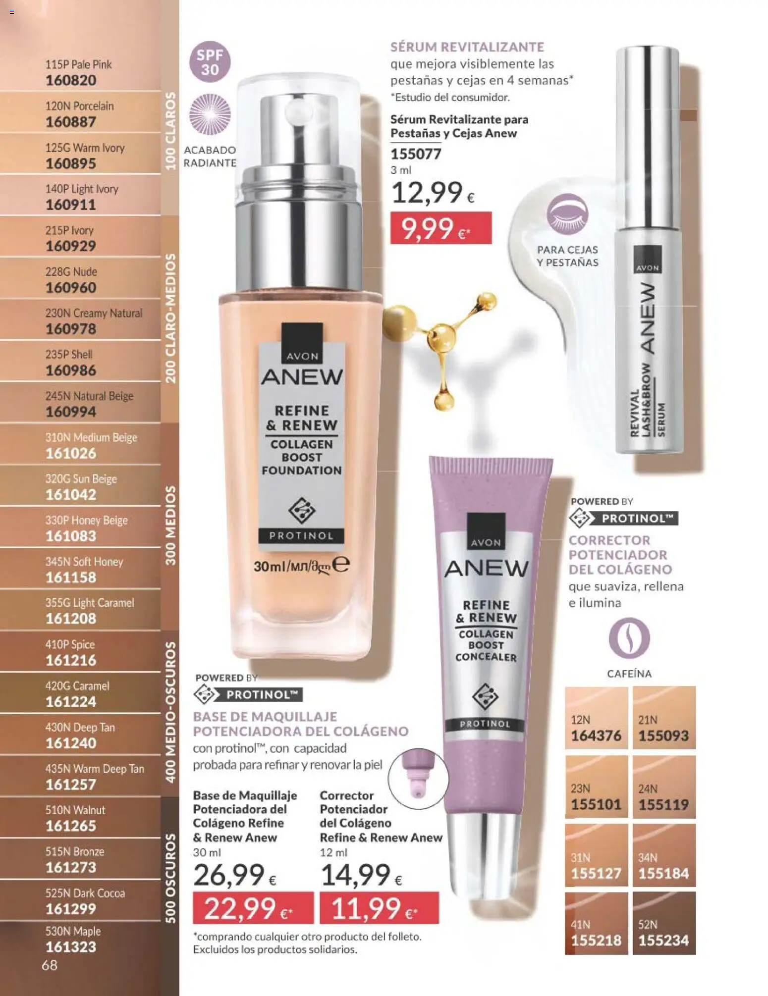 Catálogo AVON campaña 1 │ válido desde el 01.01.2026 | Página: 68 | Productos: Maquillaje, Corrector, Sérum, Base de maquillaje
