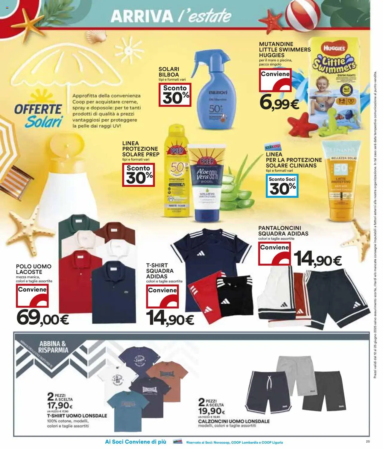 Volantino COOP del 12.06.2025 | Pagina: 25 | Prodotti: Tè, Pantaloncini, T-shirt, Data