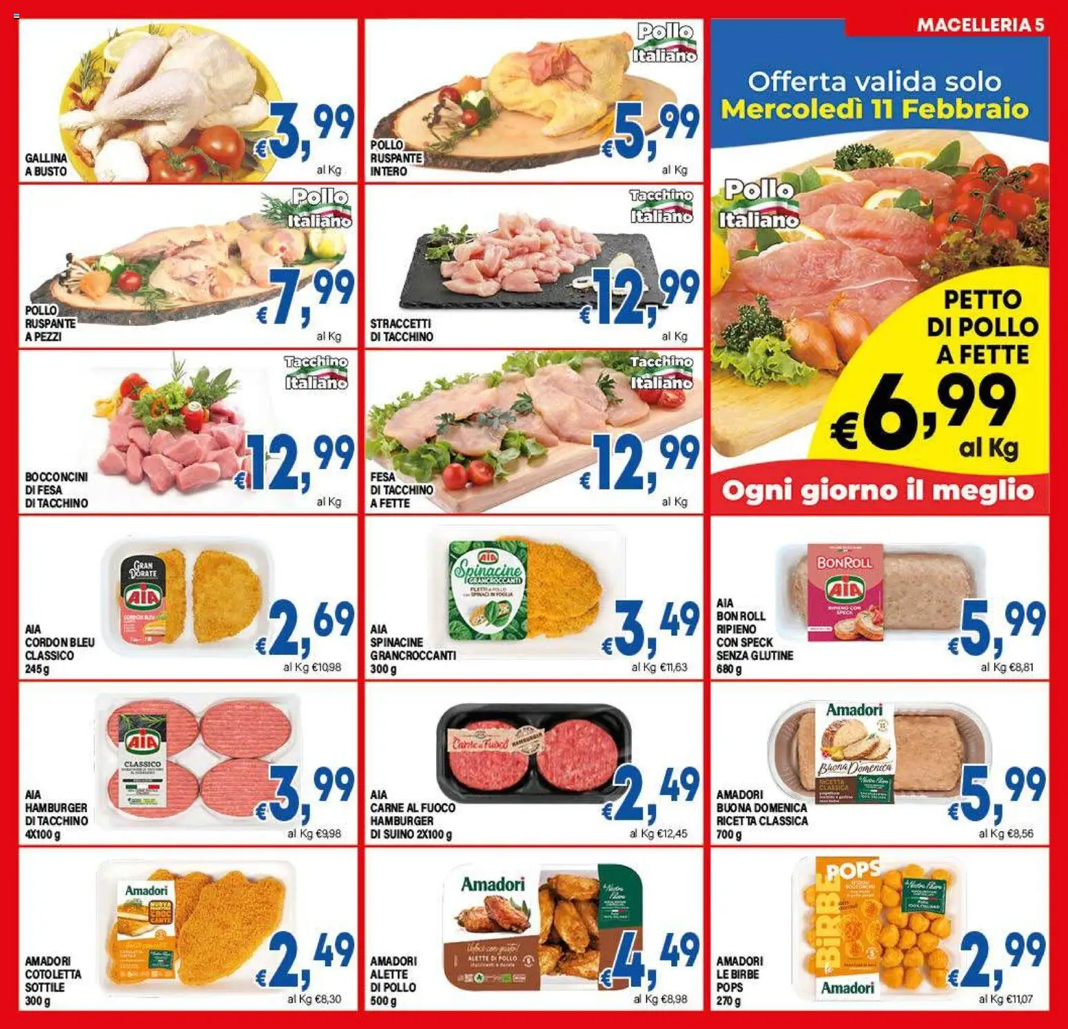 Volantino DEM del 04.02.2026 | Pagina: 5 | Prodotti: Speck, Pollo, Tacchino, Hamburger