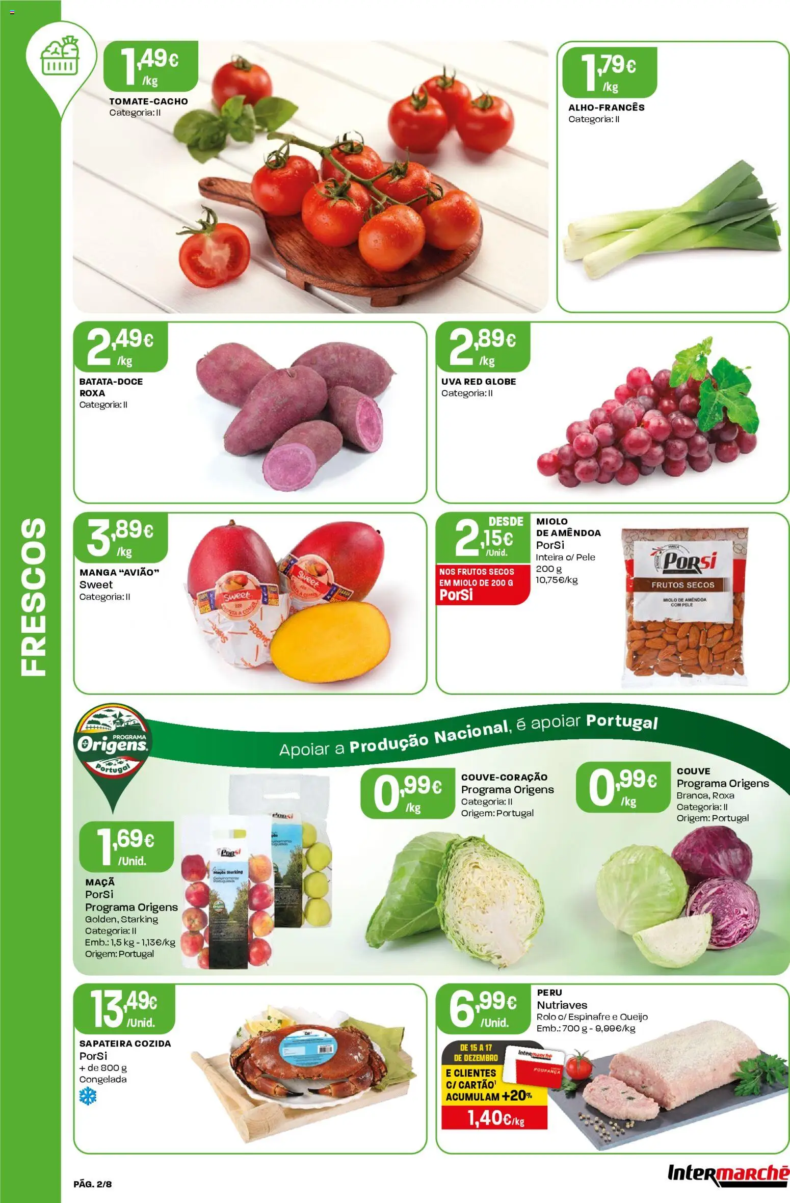 Intermarché Folheto Mini │ válido de 11.12.2025 | Página: 2 | Produtos: Queijo, Maça, Sapateira, Couve