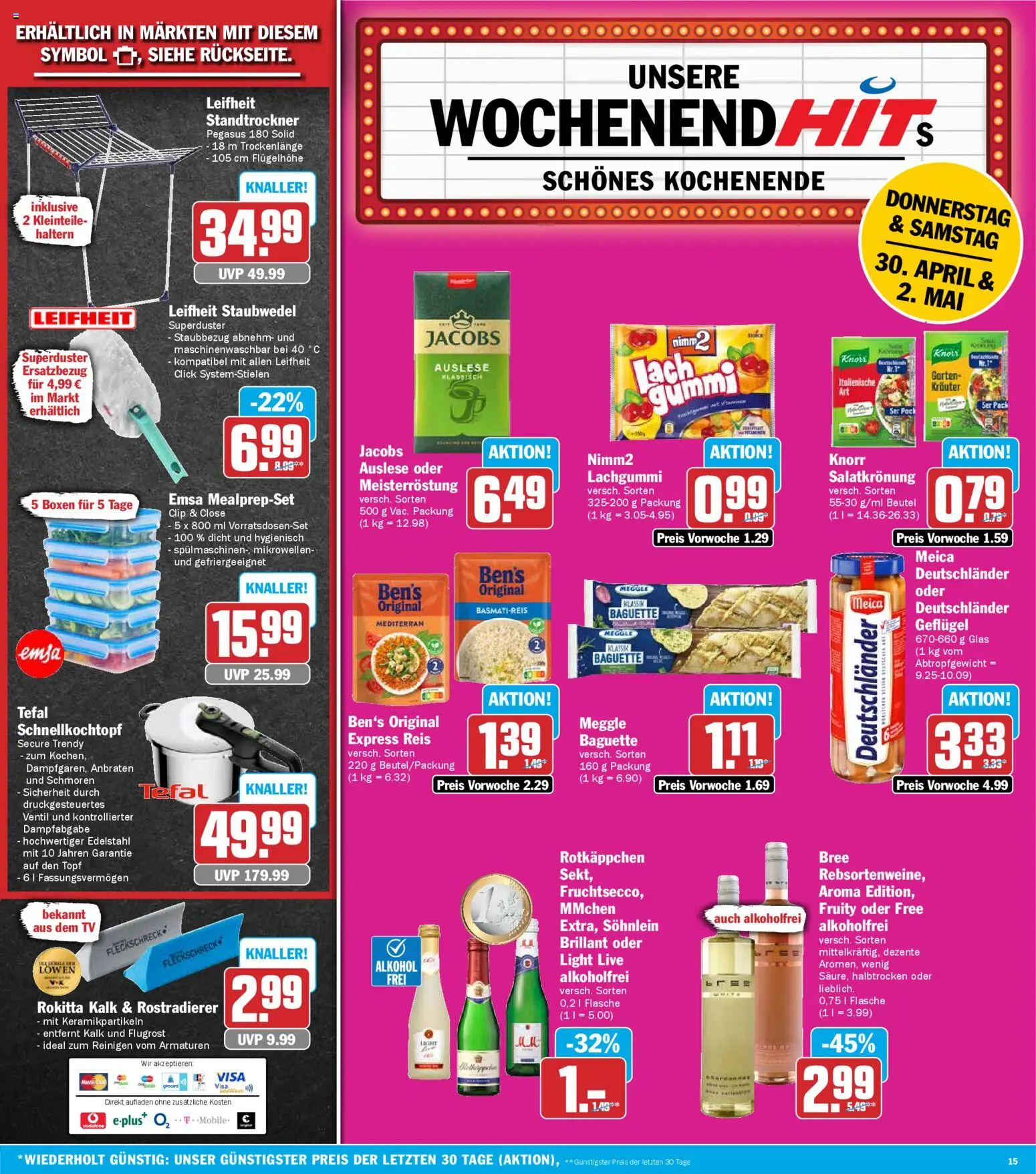 HIT Prospekt 	 – gültig ab 27.04.2026 | Seite: 15 | Produkte: Basmatireis, Knorr, Meica, Reis