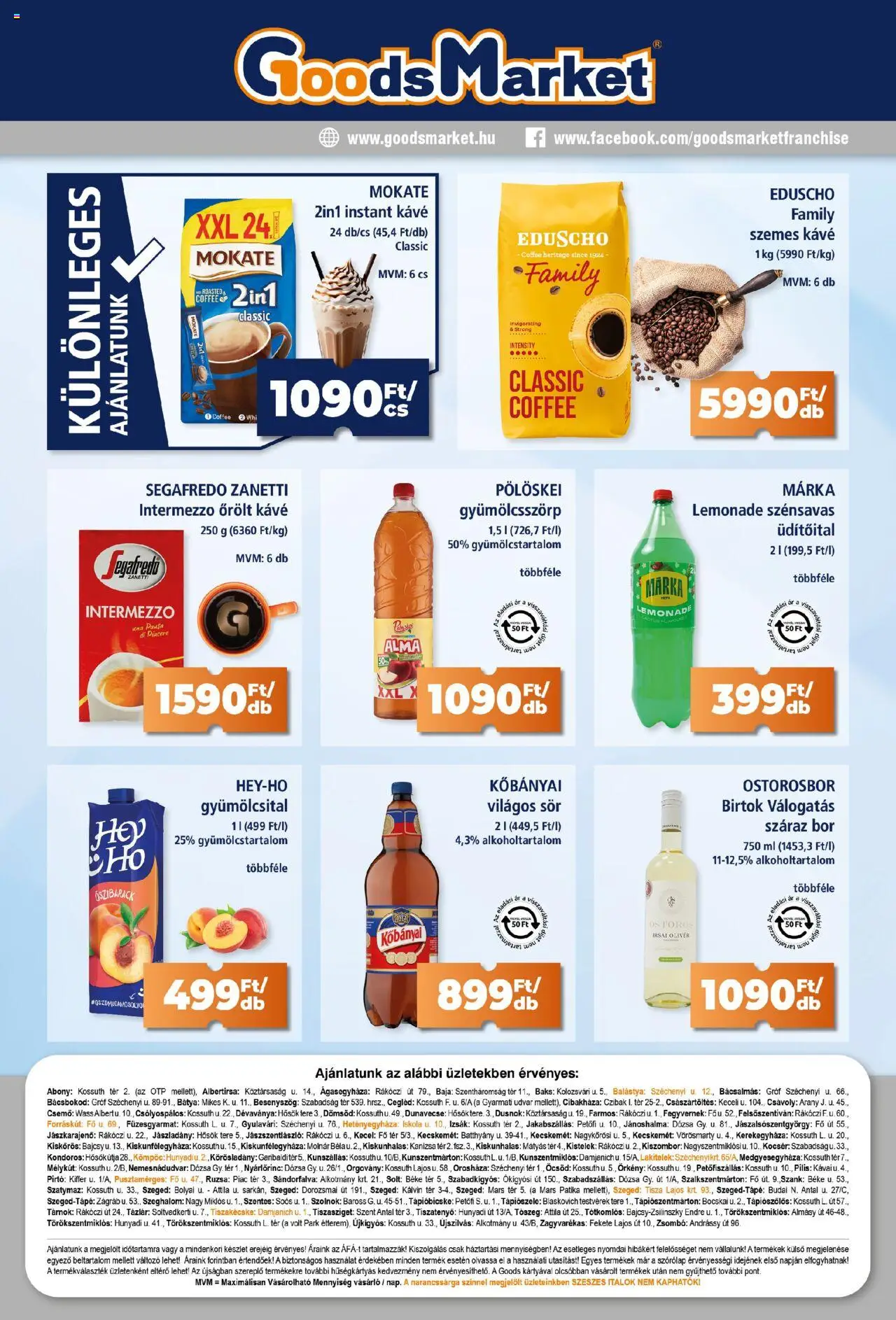Goods Market akciós ujság - amely érvényes a következő dátumtól: 16.10.2025 | Oldal: 10 | Termékek: Kávé, Sör, Szemes kávé, Őrölt kávé