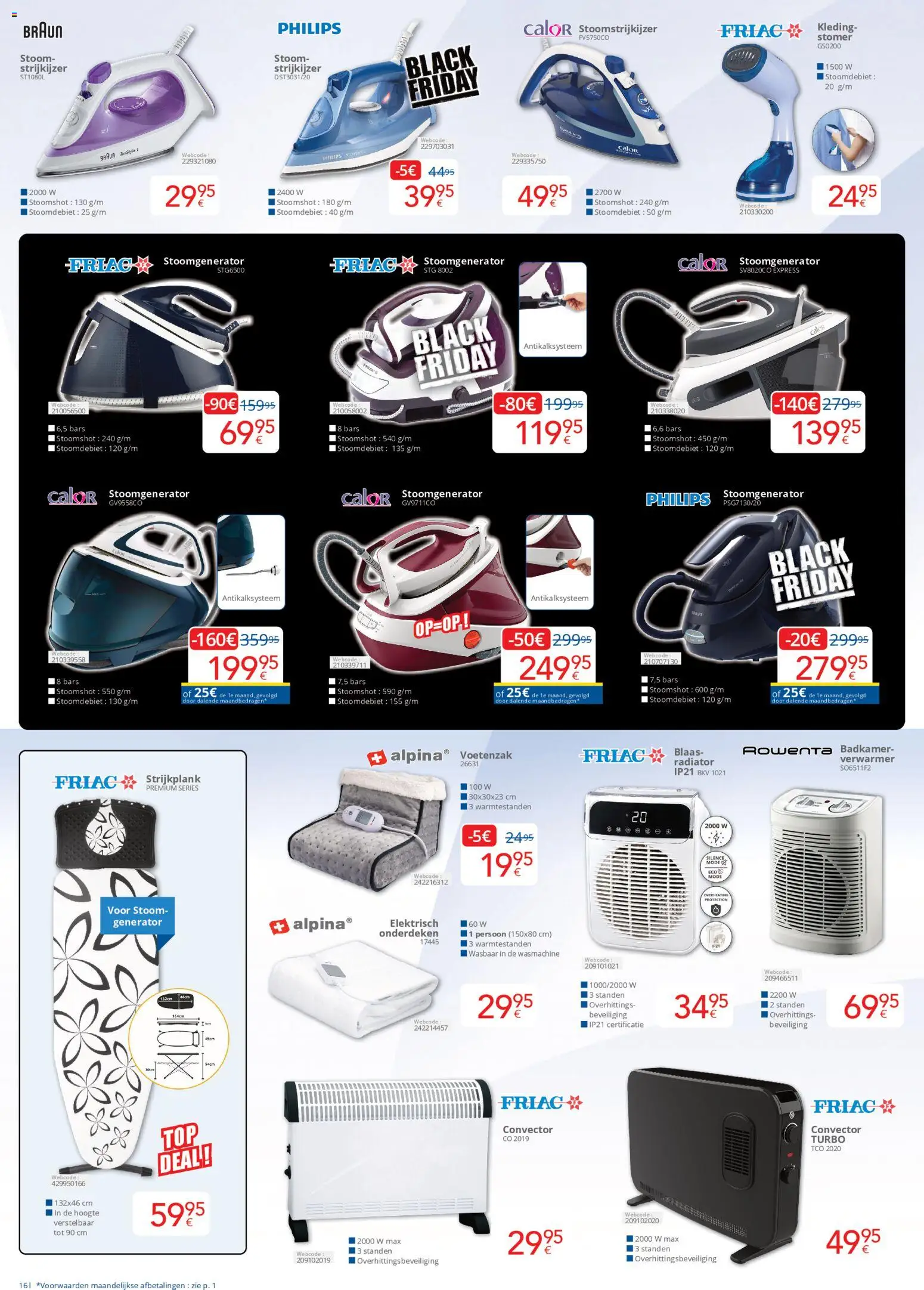 {H1} | Pagina: 16 | Producten: Wasmachine, Strijkijzer, Radiator