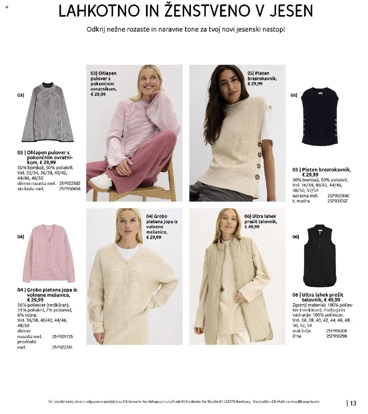 Bonprix katalog │ velja od 01.09.2025 | Stran: 13 | Izdelki: Podloga, Pulover