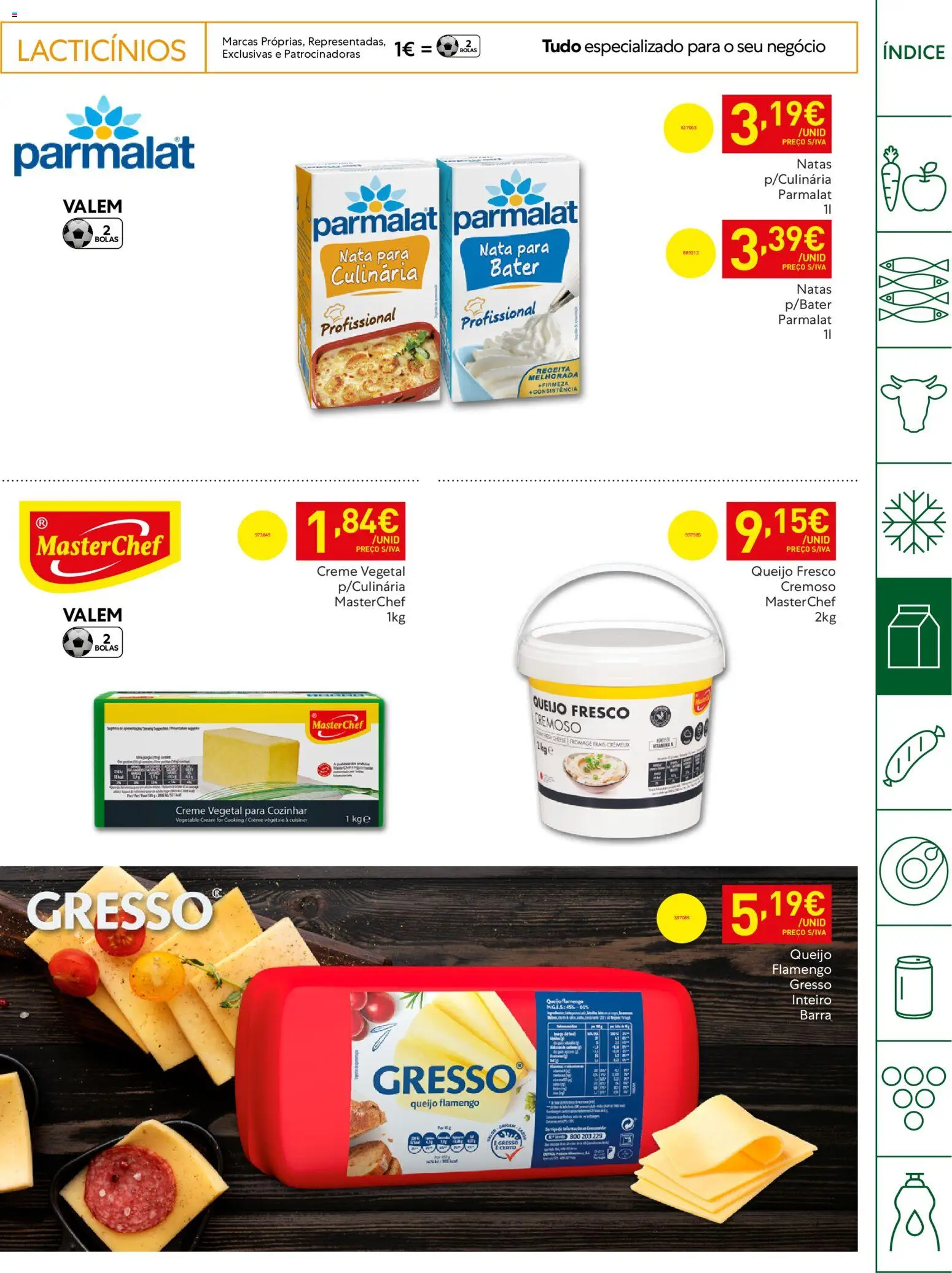 Recheio Horeca │ válido de 21.04.2026 | Página: 15 | Produtos: Queijo, Nata, Creme, Natas