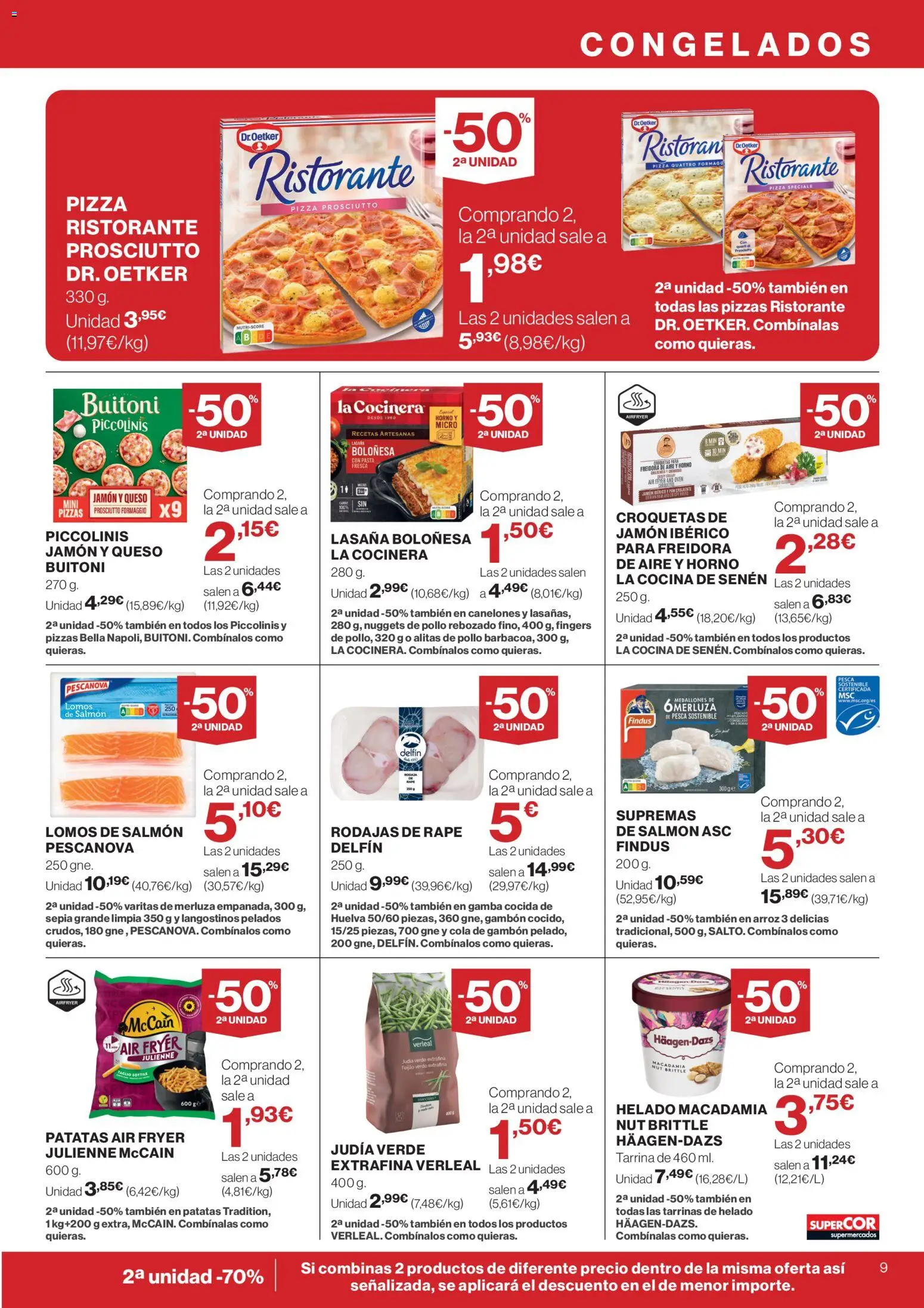 Supercor folleto │ válido desde el 12.02.2026 | Página: 9 | Productos: Pasta, Helado, Croquetas, Canelones