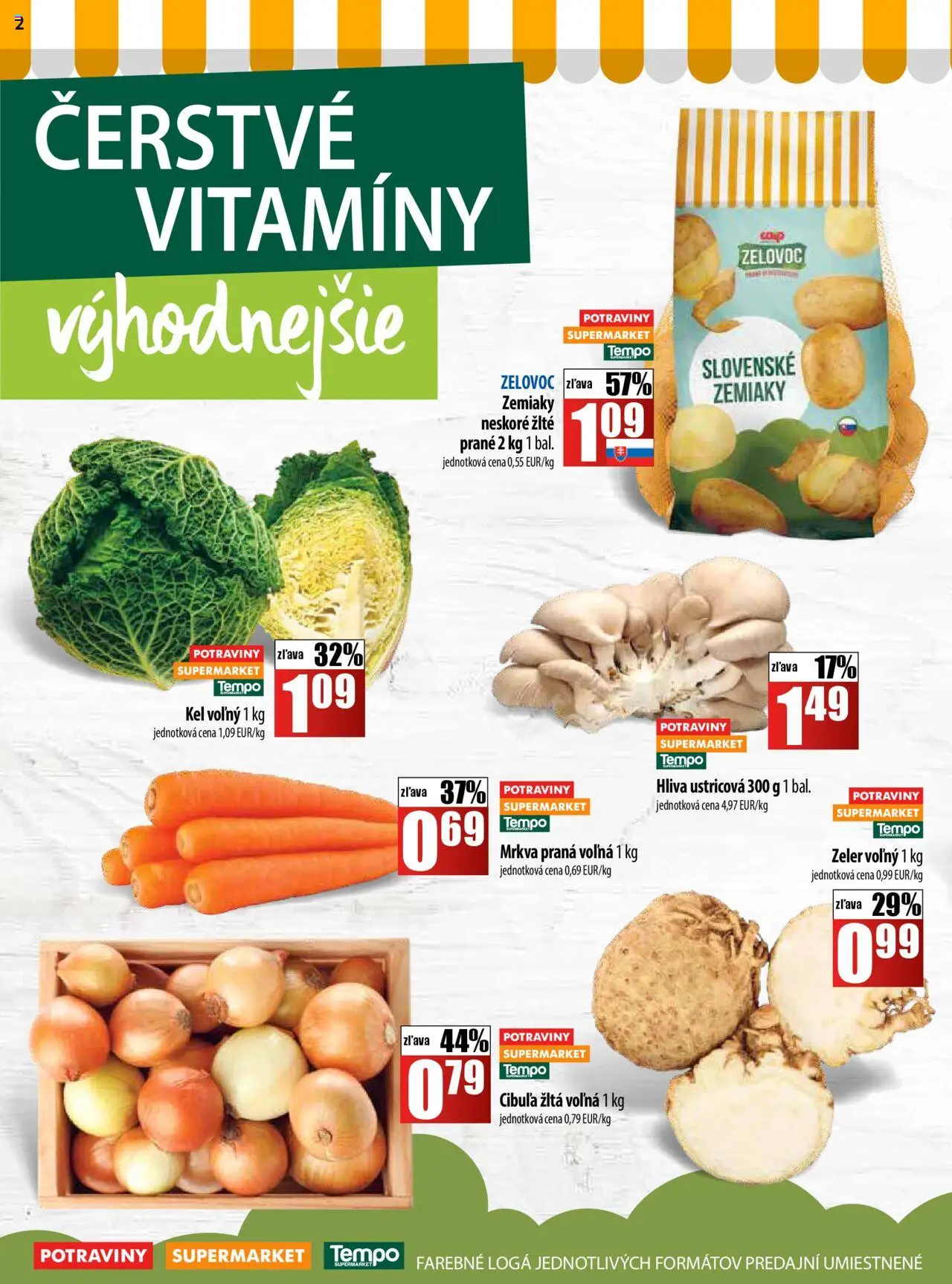 Nové COOP Jednota akcie – leták je platný od 11.09.2025 | Strana: 2 | Produkty: Kel, Mrkva, Cibuľa, Zeler