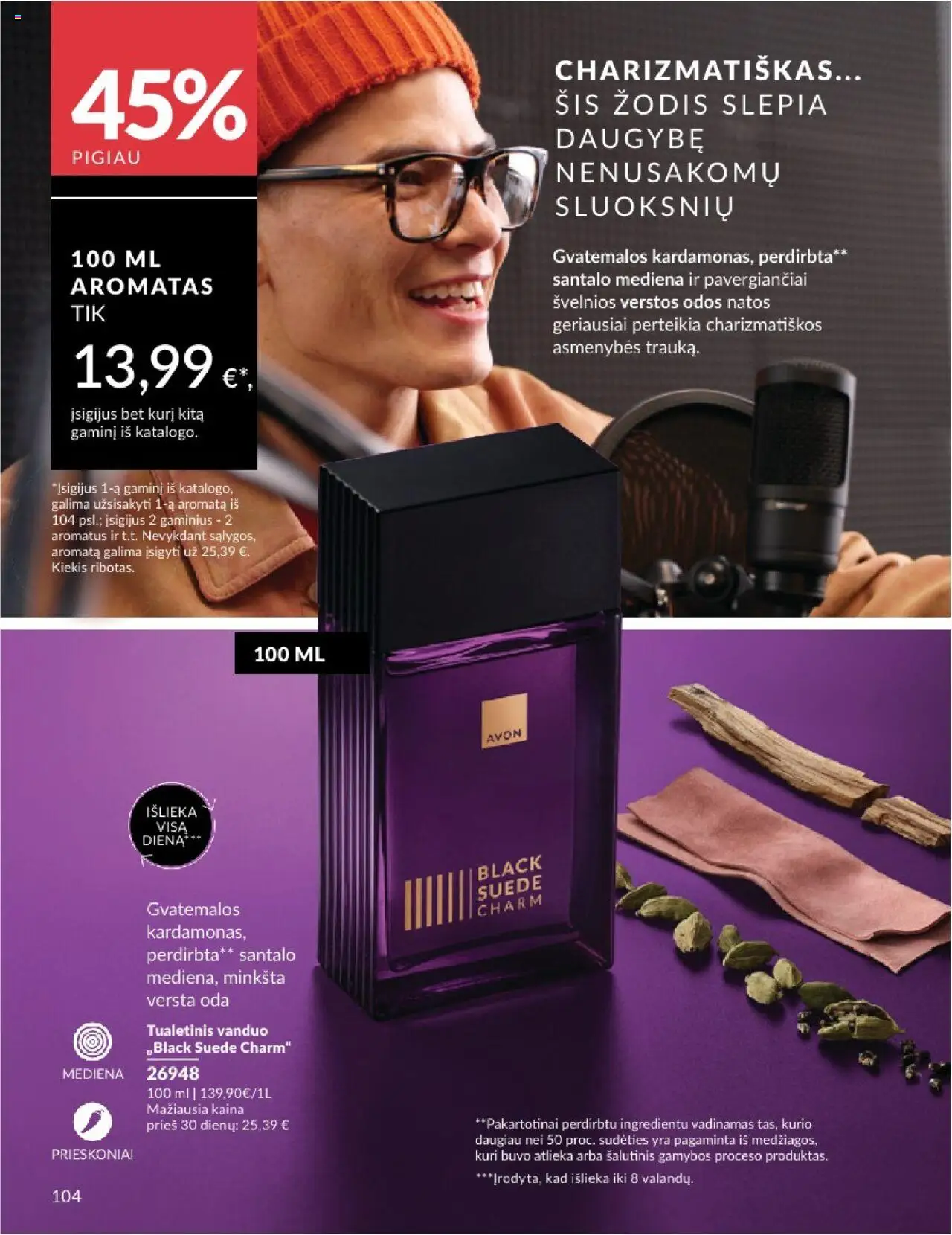 AVON - Leidinys│galioja nuo 01.08.2025 | Puslapis: 104 | Prekių: Tualetinis vanduo, Prieskoniai