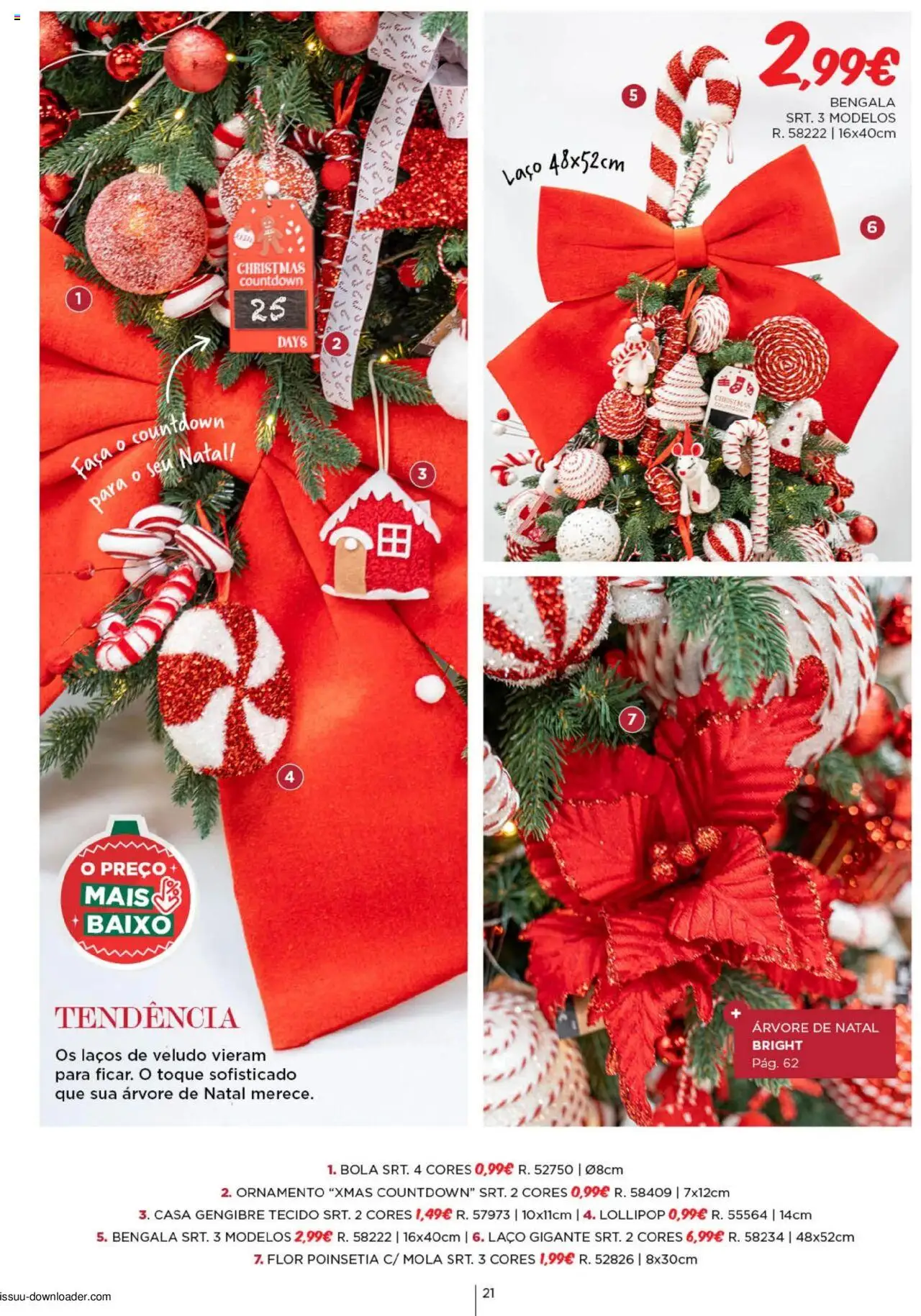 Espaço Casa Catálogo de Natal 2025 │ válido de 11.10.2025 | Página: 21 | Produtos: Faca, Árvore de natal