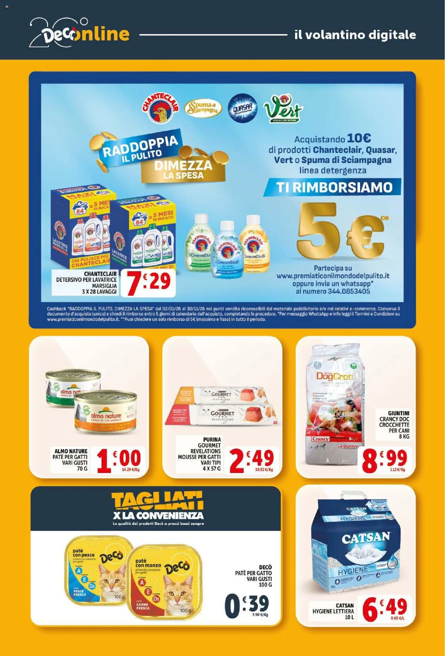 Volantino Decò del 09.04.2026 | Pagina: 35 | Prodotti: Pesce, Manzo, Crocchette, Lavatrice