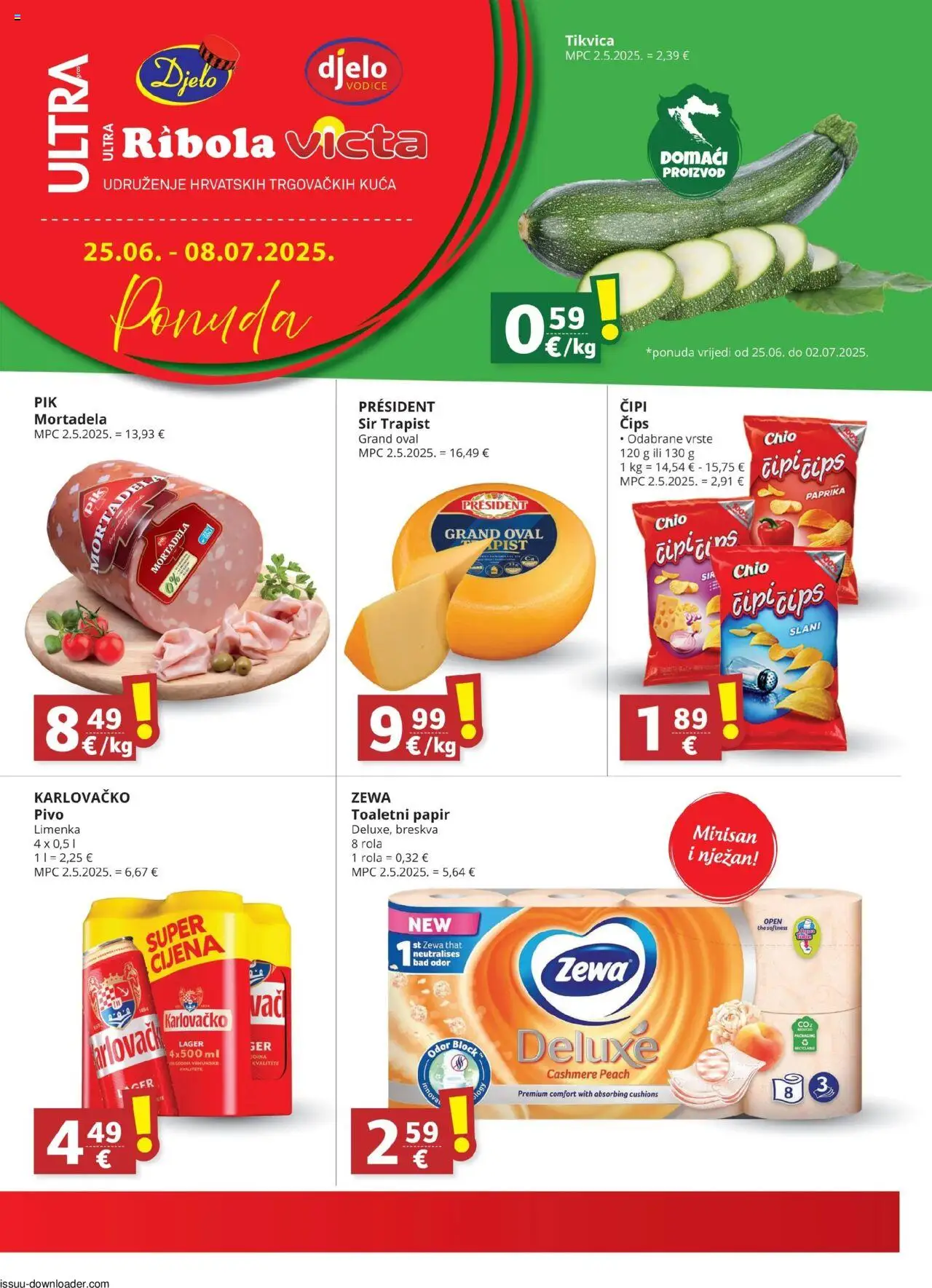 Ribola katalog | vrijedi od 25.06.2025 | Stranica: 1 | Proizvodi: Trapist, Pivo, Čips, Breskva