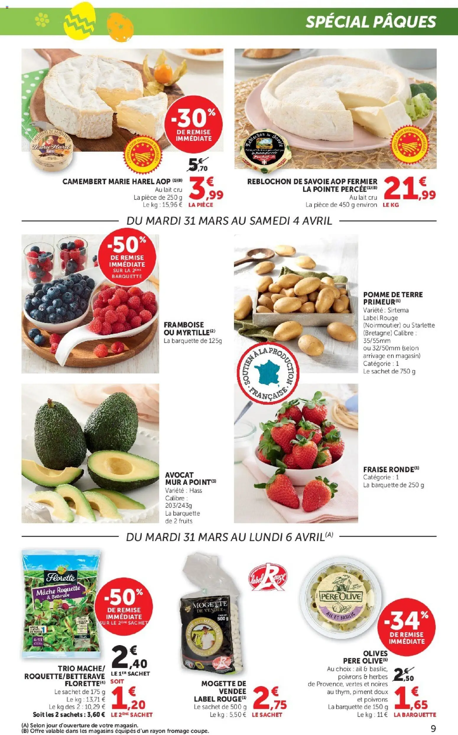 {H1} | Page: 9 | Produits: Framboise, Pomme, Pomme de terre, Ail