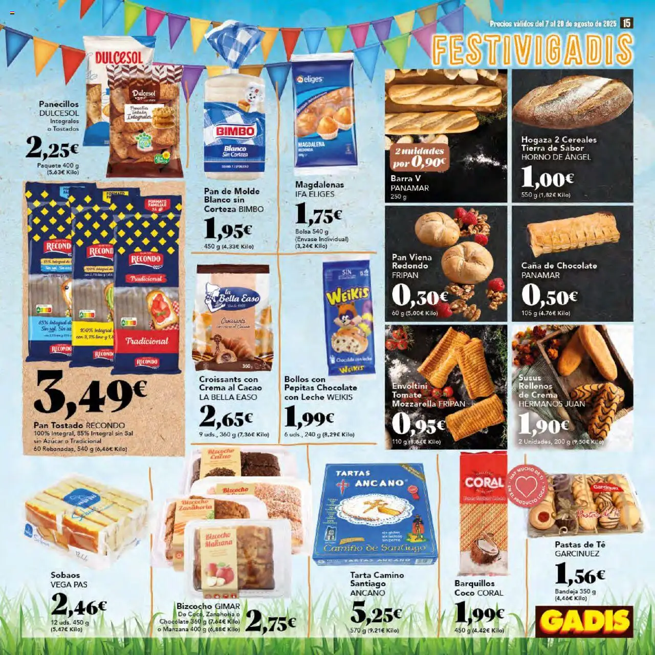 Gadis folleto │ válido desde el 07.08.2025 | Página: 15 | Productos: Τυρόπιτα, Crema, Bizcocho, Bandeja