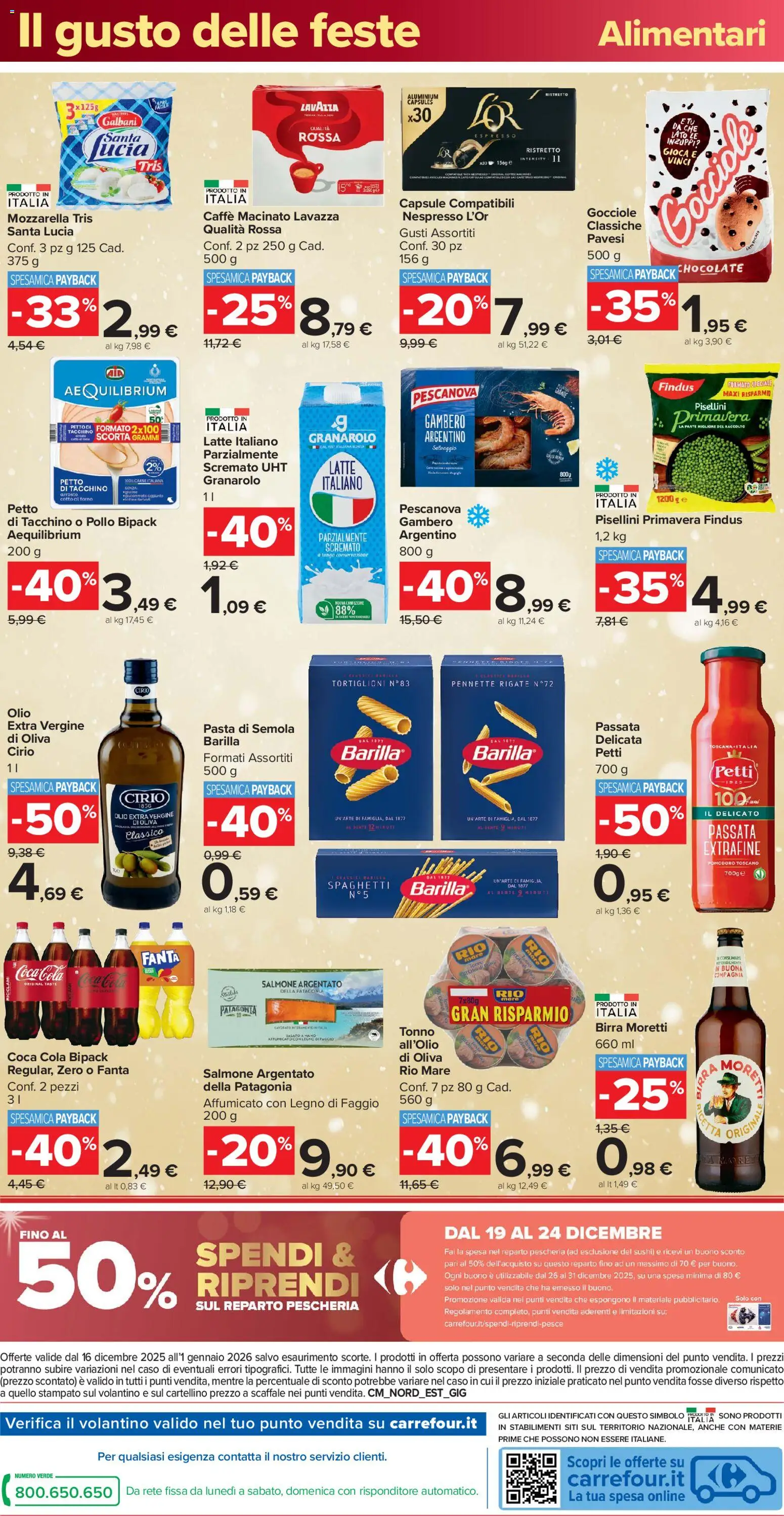 Volantino Carrefour del 16.12.2025 | Pagina: 36 | Prodotti: Tacchino, Latte, Pennette, Forno