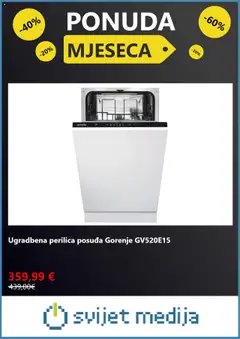 Katalog Svijet medija - Pregled kataloga iz trgovine Svijet medija, vrijedi od 03.10.2025 | Stranica: 4 | Proizvodi: Perilica posuđa