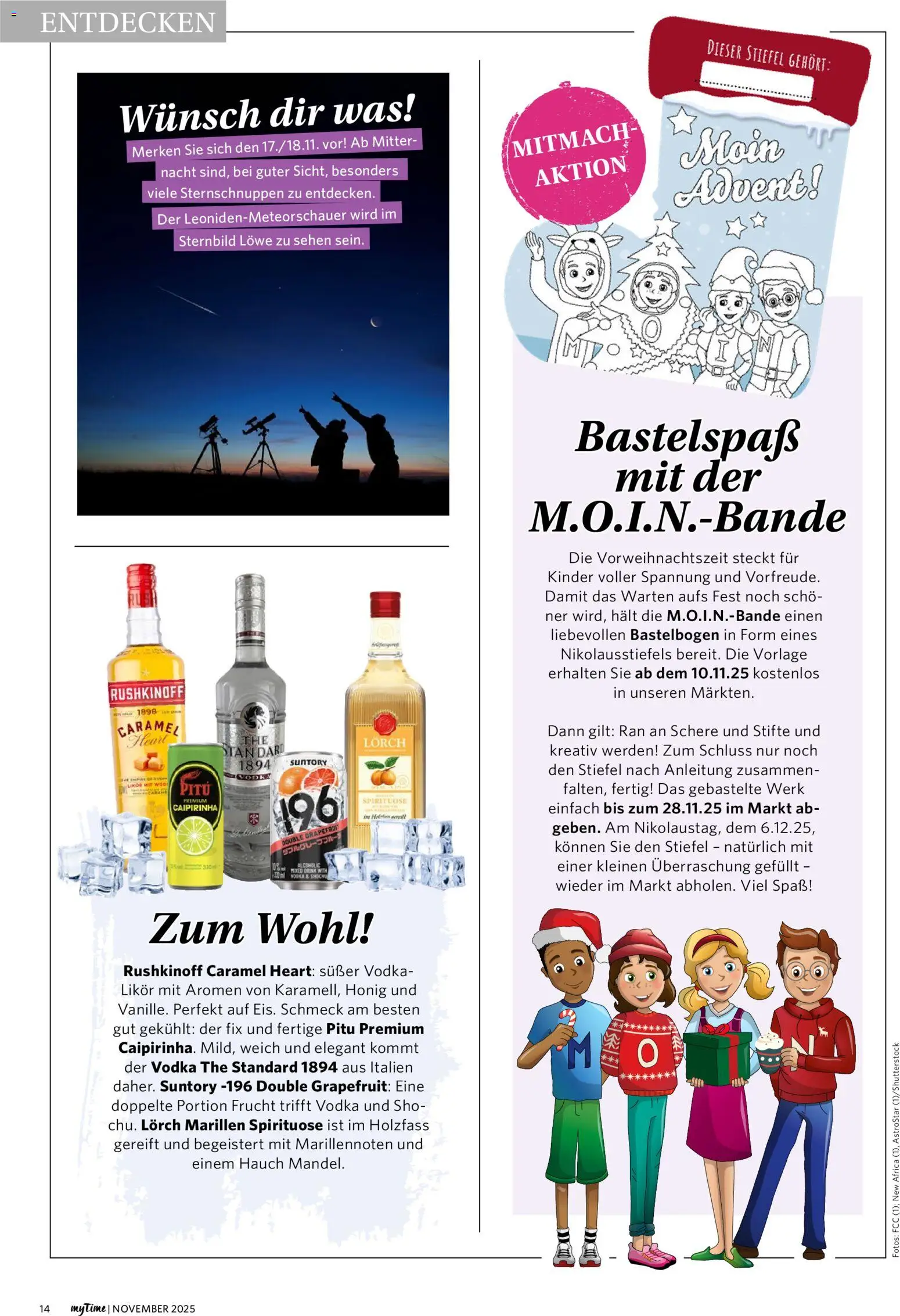 Famila Nordwest  myTime November 2025 – gültig ab 01.11.2025 | Seite: 14 | Produkte: Likör, Grapefruit, Stiefel, Vodka