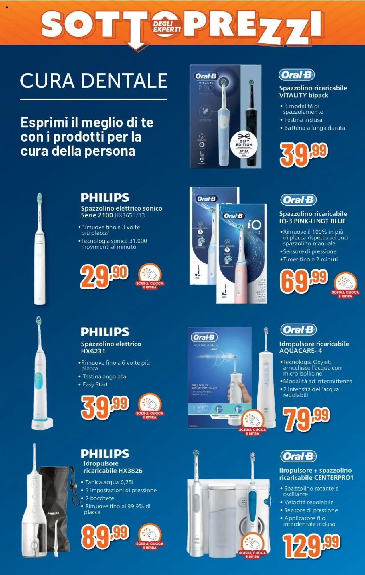Volantino Expert del 02.10.2025 | Pagina: 14 | Prodotti: Spazzolino, Tè, Acqua, Batteria