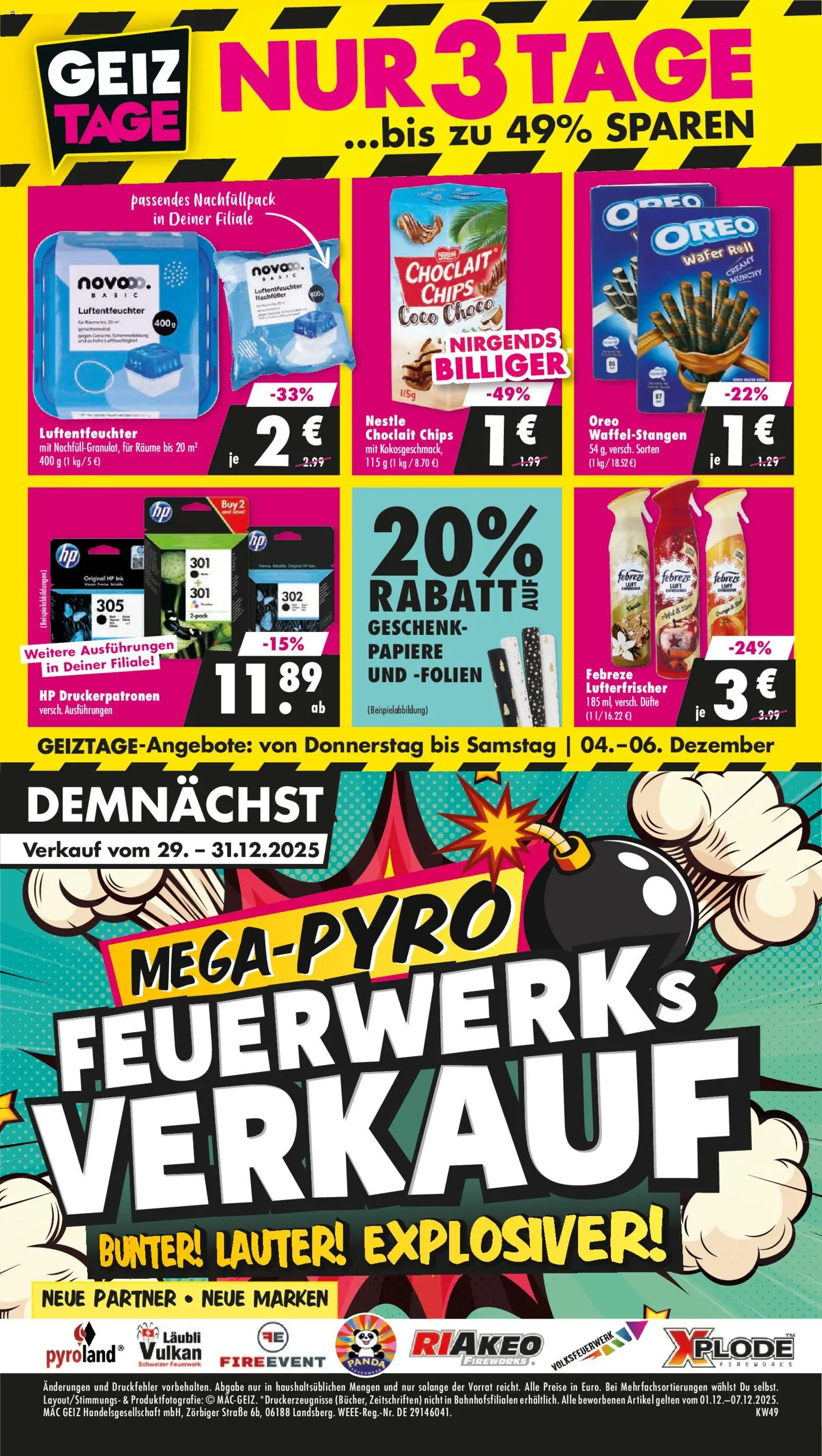 Mäc Geiz Prospekt 	 – gültig ab 01.12.2025 | Seite: 8 | Produkte: HP, Chips