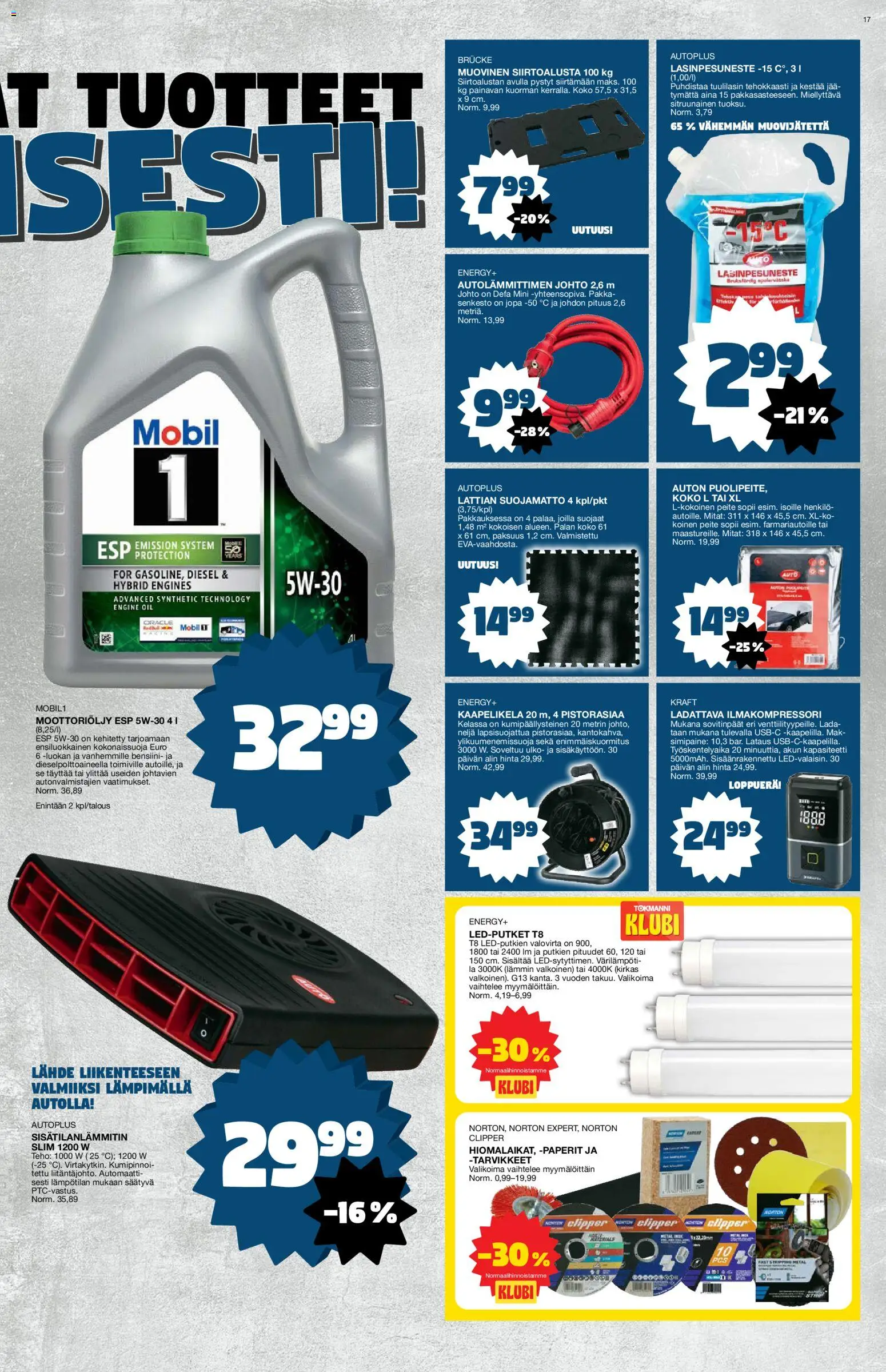 Tokmanni tarjoukset – voimassa 03.11.2025 alkaen | Sivu: 17 | Tuotteet: Moottoriöljy, Lasinpesuneste