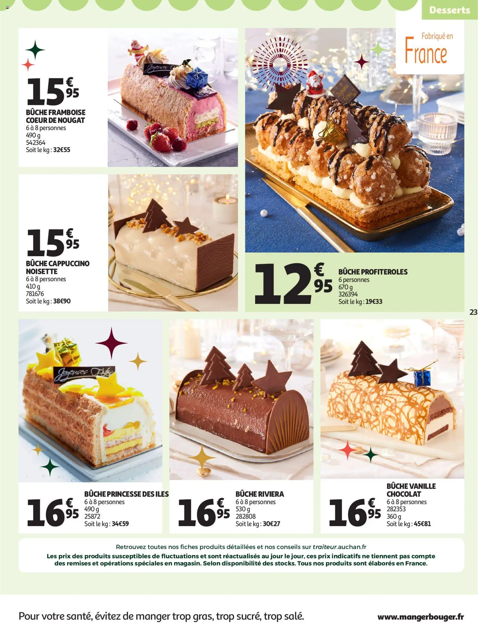 {H1} | Page: 23 | Produits: Framboise, Noisette, Nougat, Chocolat