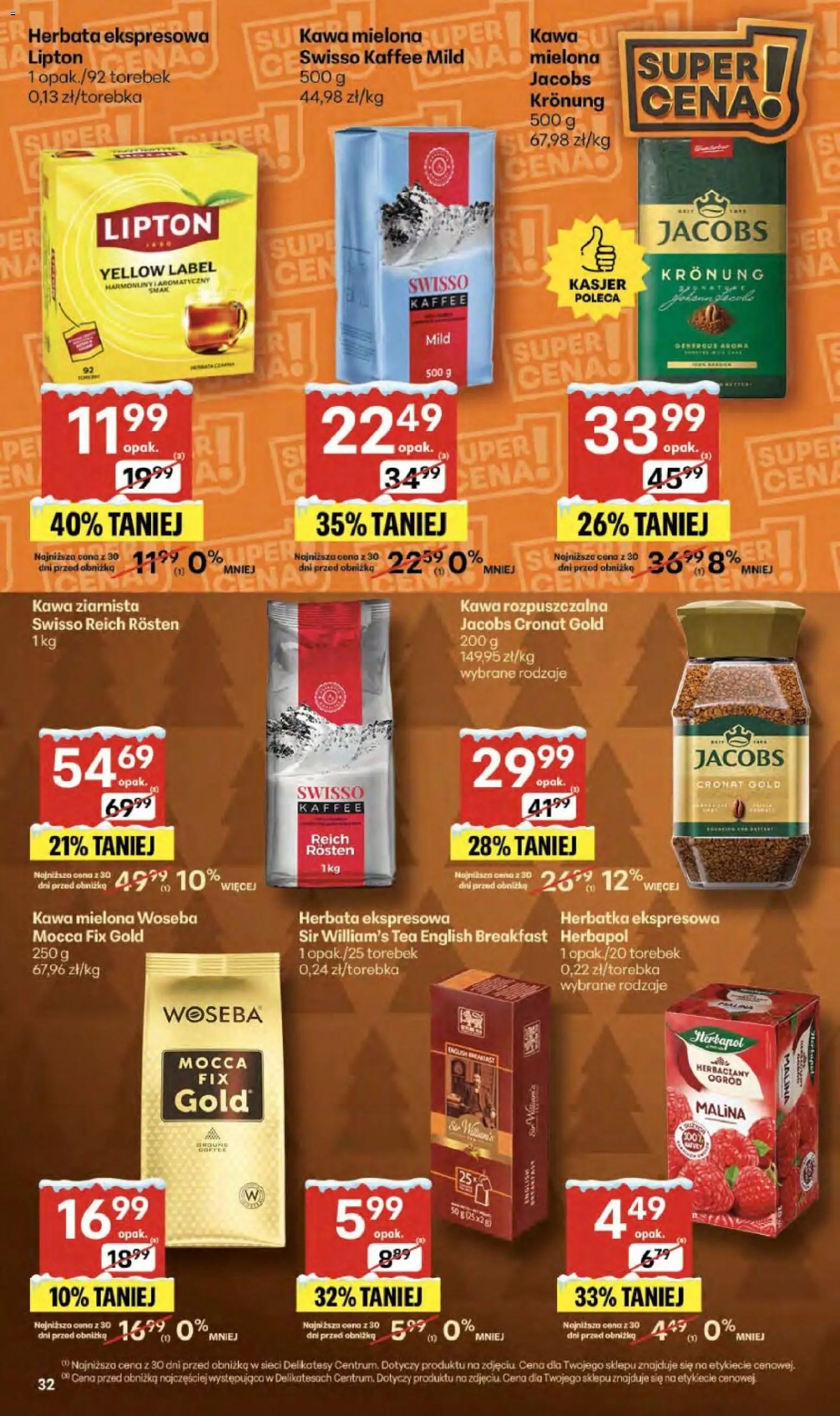 Delikatesy Centrum Gazetka od 18.12.2025 | Strona: 32 | Produkty: Kawa ziarnista, Delikatesy, Kawa, Herbata