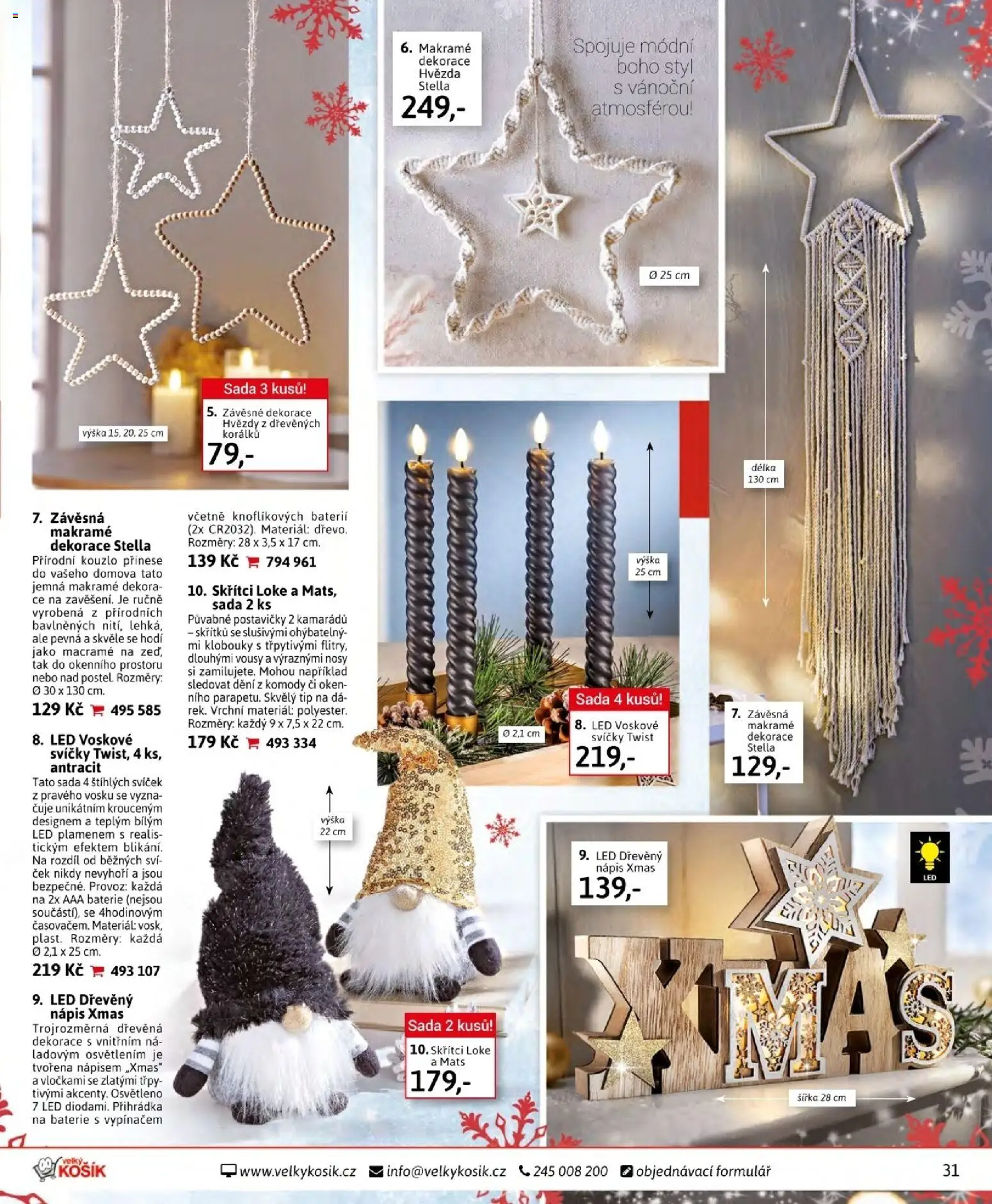 Velký Košík katalog listopad 2025 od 01.11.2025 | Strana: 31 | Produkty: Svíčky, Baterie, LED, Dekorace