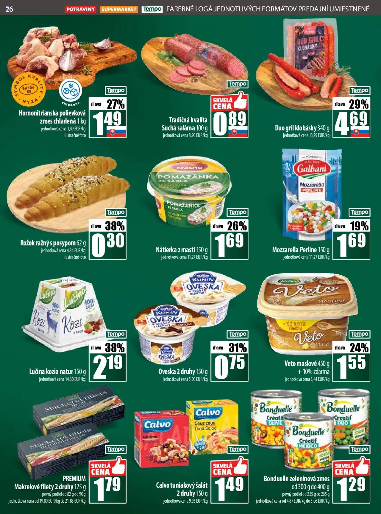 COOP Jednota leták │ platný od 21.08.2025 | Strana: 26 | Produkty: Gril, Saláma, Rožok