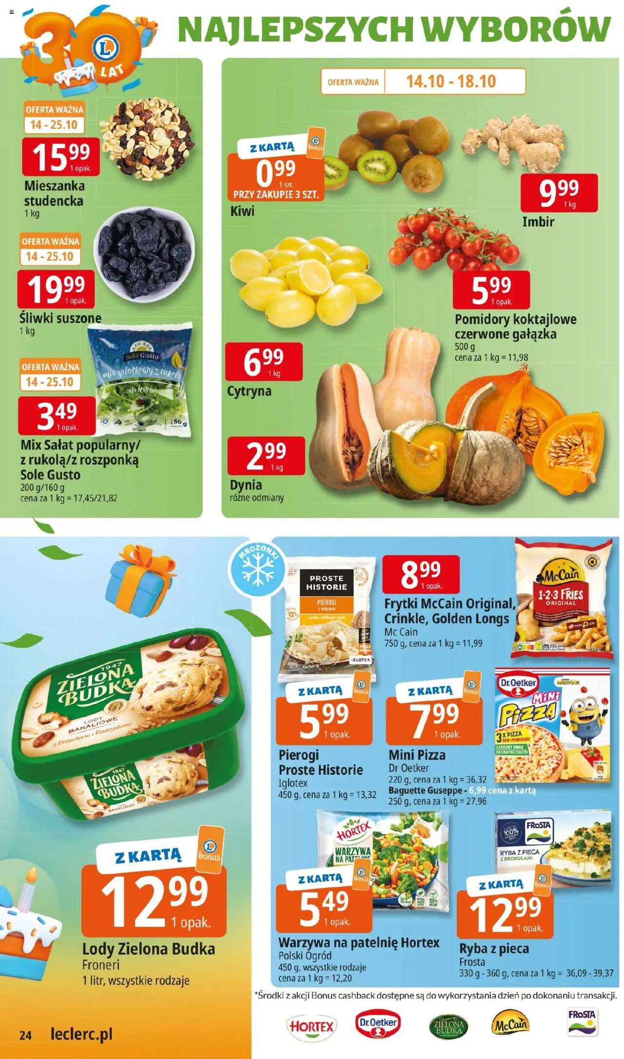 E.Leclerc Gazetka od 14.10.2025 | Strona: 24 | Produkty: Ciasto, Roszponka, Patelnie, Ser