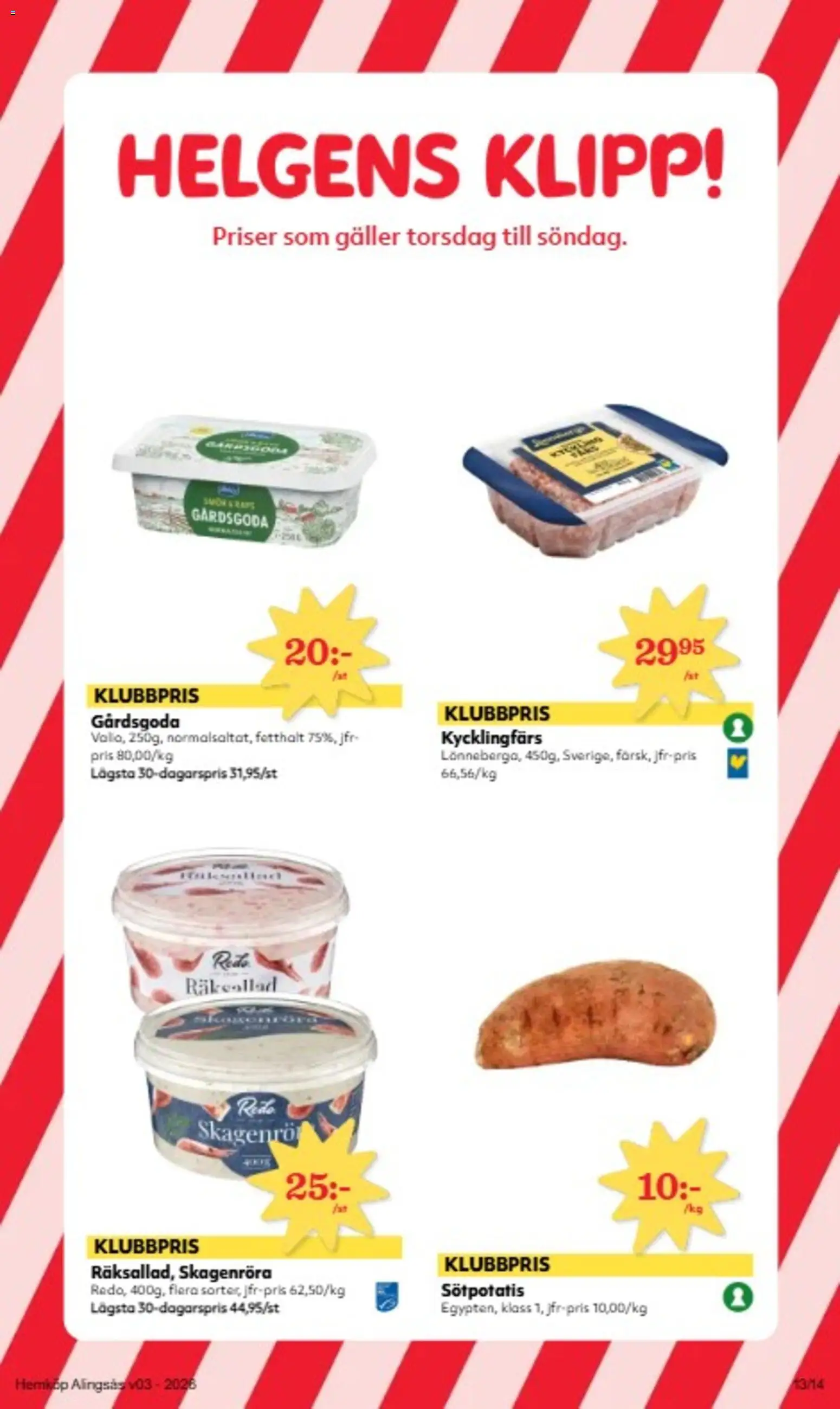 Hemköp reklamblad aktuell från 12.01.2026 | Sida: 13 | Produkter: Galler, Sötpotatis