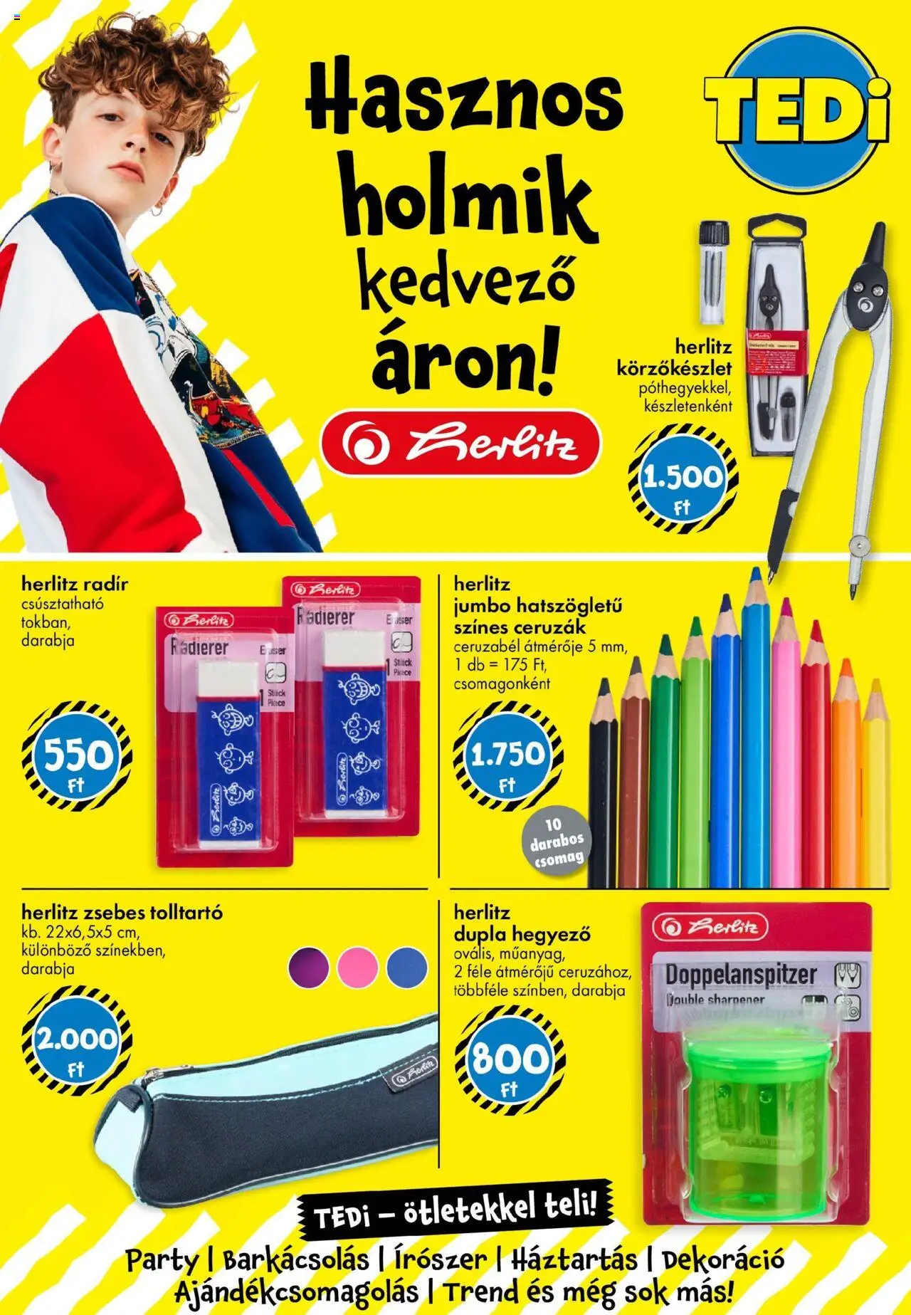 TEDi akciós ujság - amely érvényes a következő dátumtól: 22.08.2025 | Oldal: 6 | Termékek: Tolltartó, Dekoráció