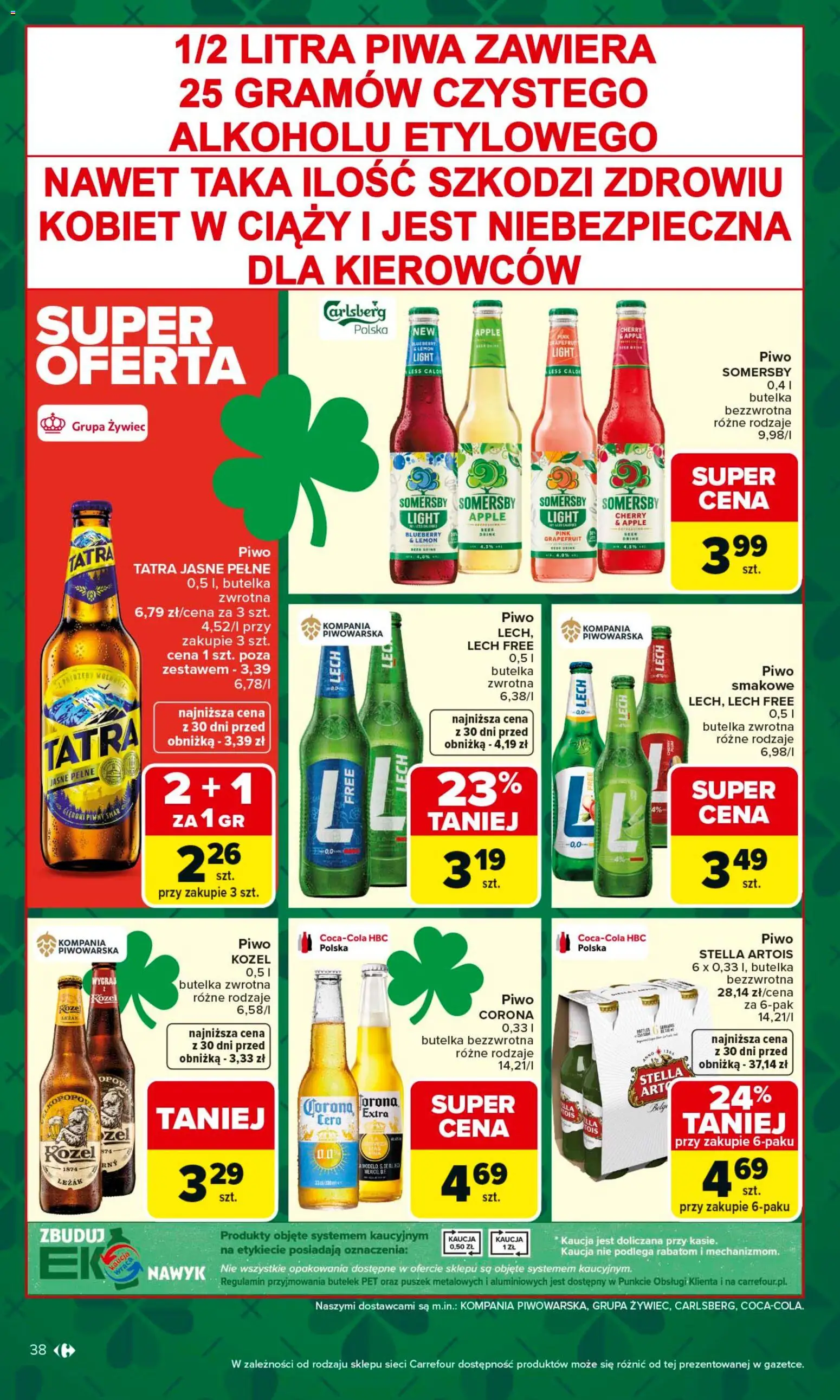 Carrefour gazetka od 16.03.2026 | Strona: 40 | Produkty: Leżak, Piwo, Somersby