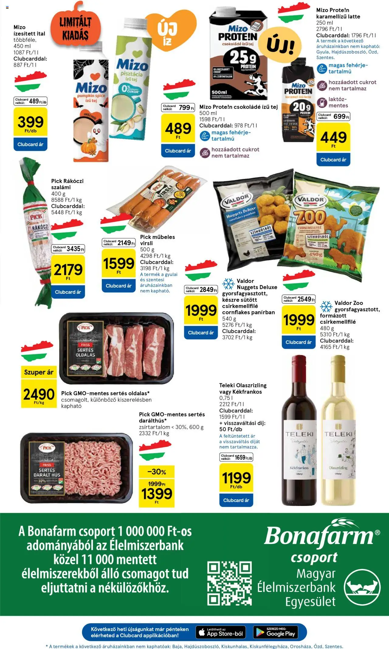 Tesco akciós ujság - amely érvényes a következő dátumtól: 09.10.2025 | Oldal: 17 | Termékek: Rákóczi szalámi, Pisztácia, Tej, Cukor