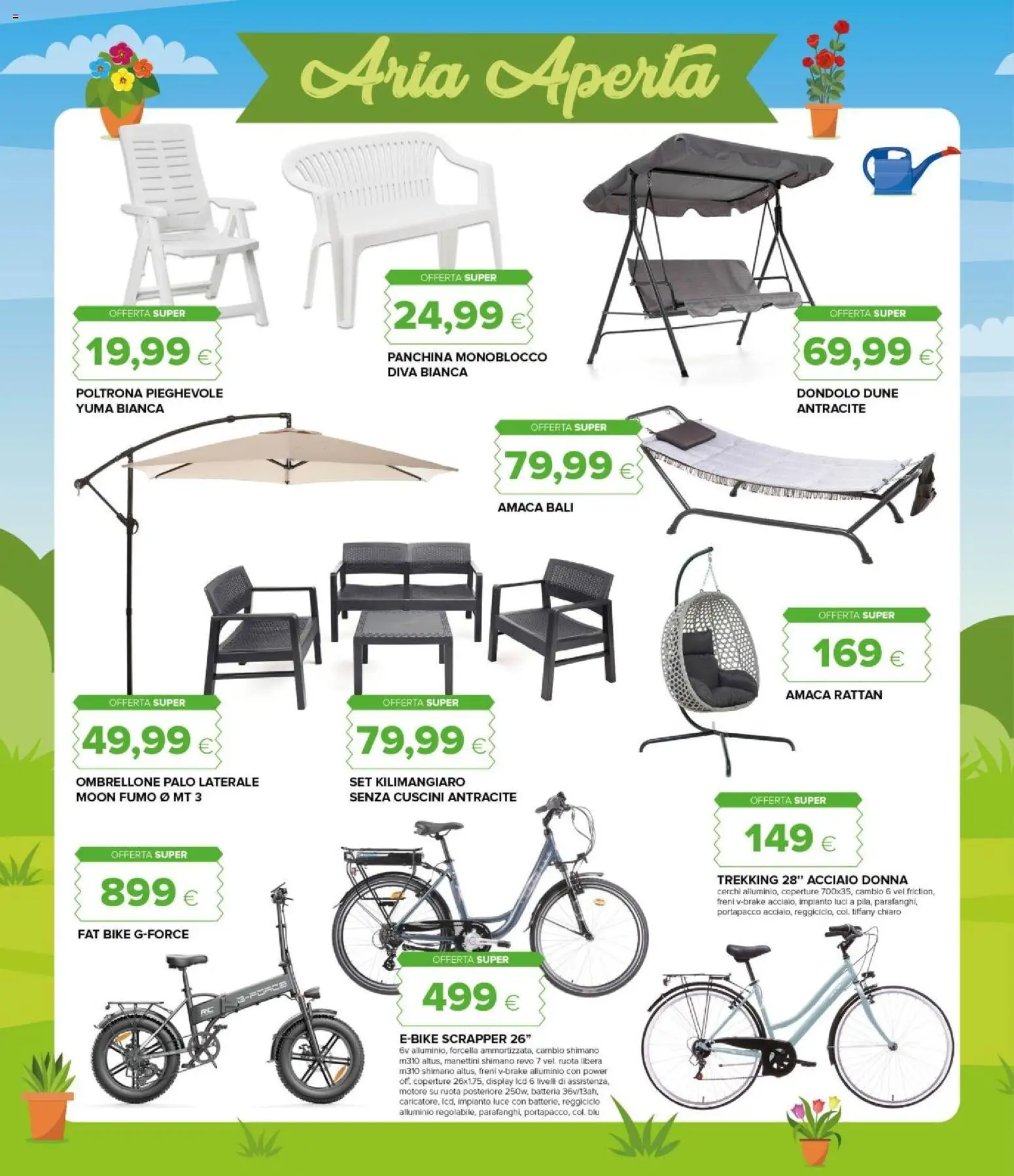 Volantino Oasi del 23.04.2026 | Pagina: 34 | Prodotti: Panchina, Alluminio, Poltrona, Batteria