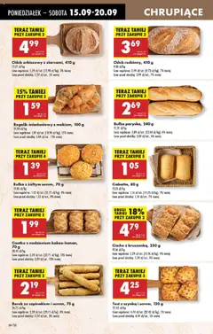Chleb orkiszowy z ziarnami, 410 g, 12,17 zł/kg od 15.09.2025 | Strona: 30