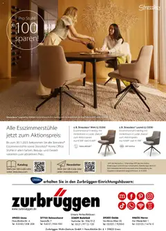 Zurbrüggen Stressless Spezial ab 01.10.2025 gültig | Seite: 8 | Produkte: Esszimmerstühle, Stuhl