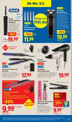 Lidl - Prospekt ab 09.02.2026 gültig | Seite: 41 | Produkte: Kabel, Lockenstab, Zahnbürste, Glätteisen