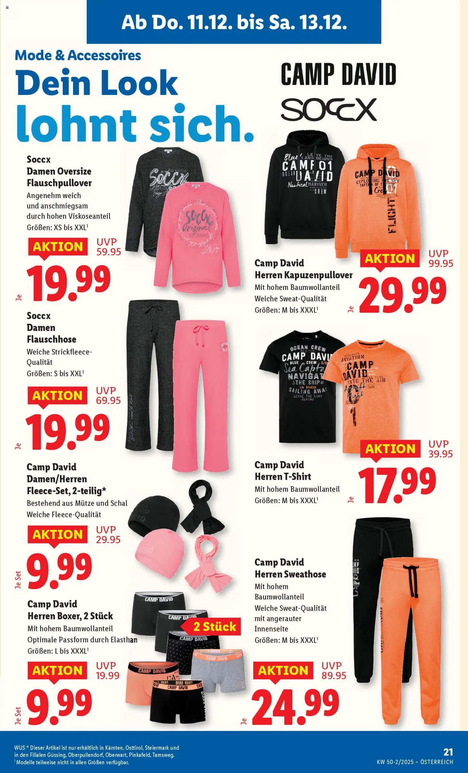 Lidl Flugblatt - Oberpullendorf, Güssing, Oberwart gültig ab 11.12.2025 | Seite: 23 | Produkte: Kapuzenpullover, Schal