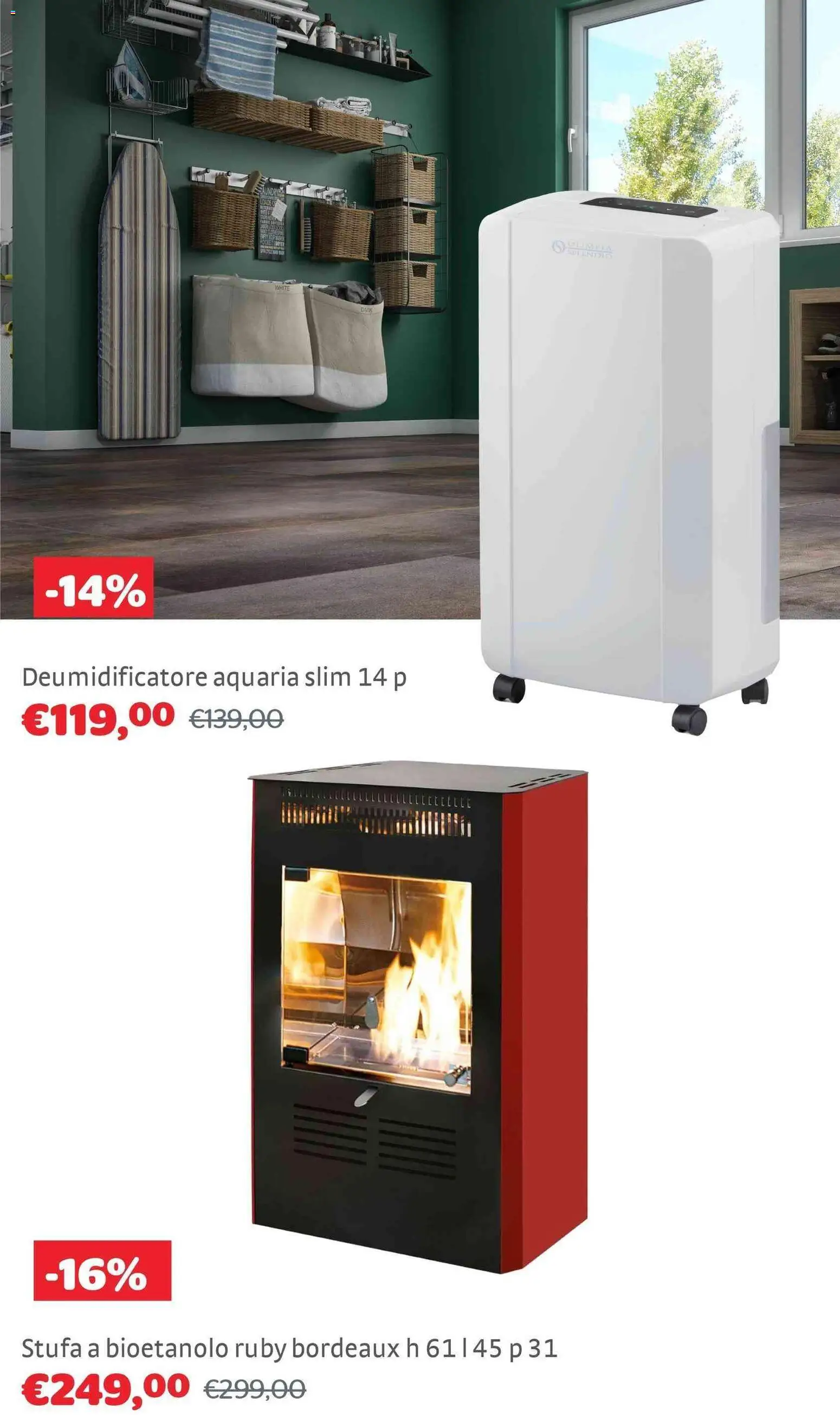 Volantino Brico Center del 04.12.2025 | Pagina: 9 | Prodotti: Deumidificatore, Stufa