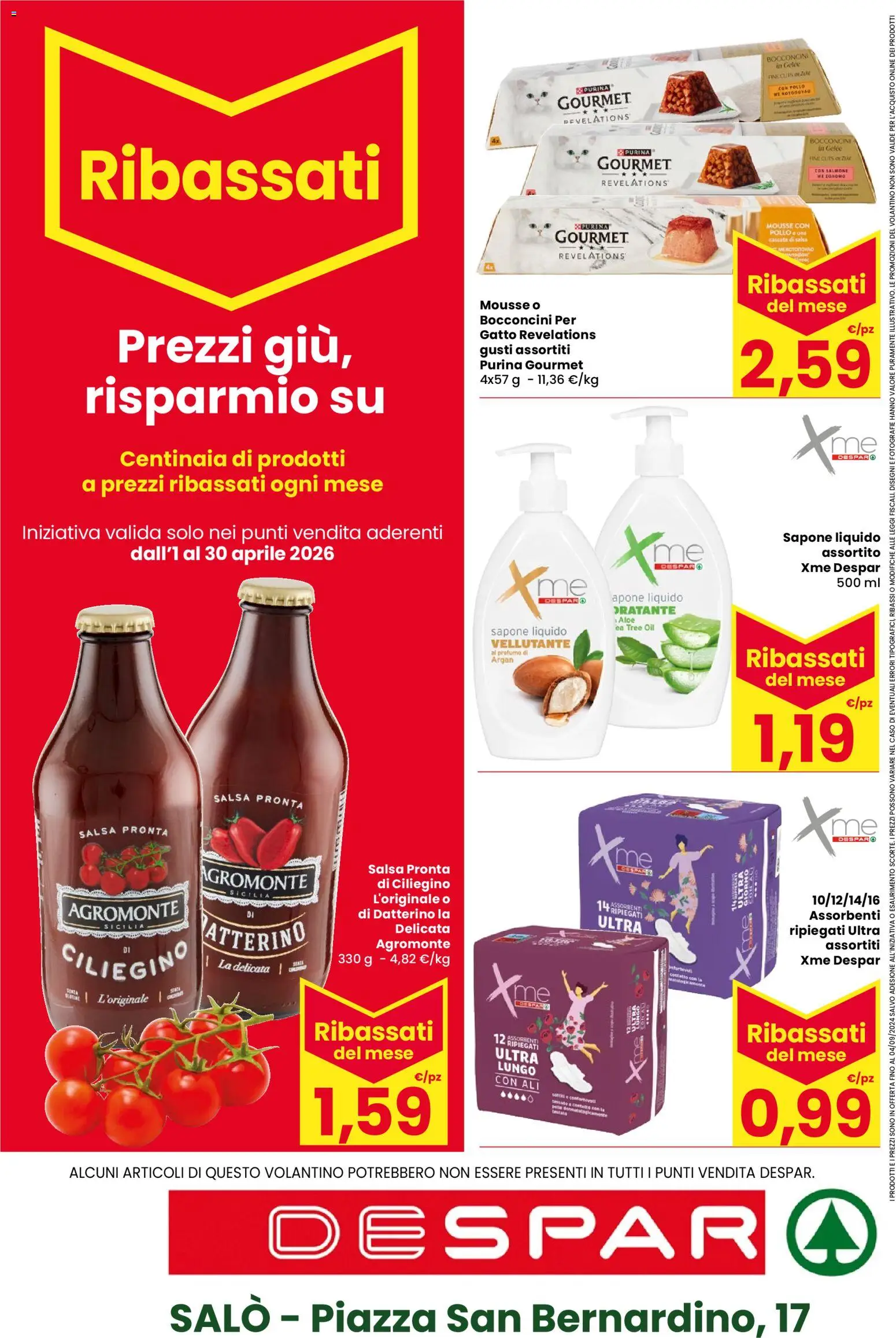 Volantino Despar del 21.04.2026 | Pagina: 16 | Prodotti: Pollo, Salmone, Salsa, Profumo