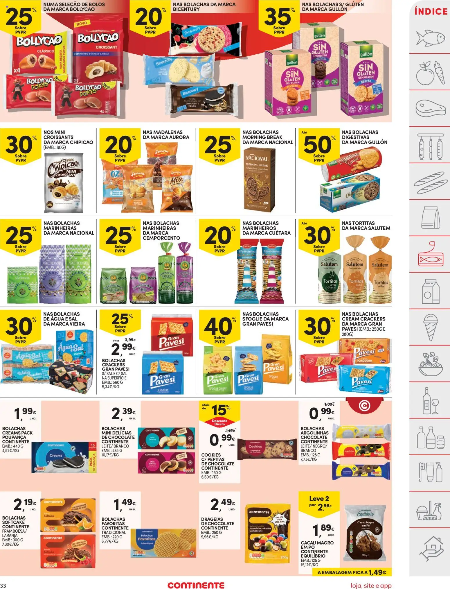 Continente folheto │ válido de 03.03.2026 | Página: 33 | Produtos: Avelãs, Bolachas, Pó, Chocolate