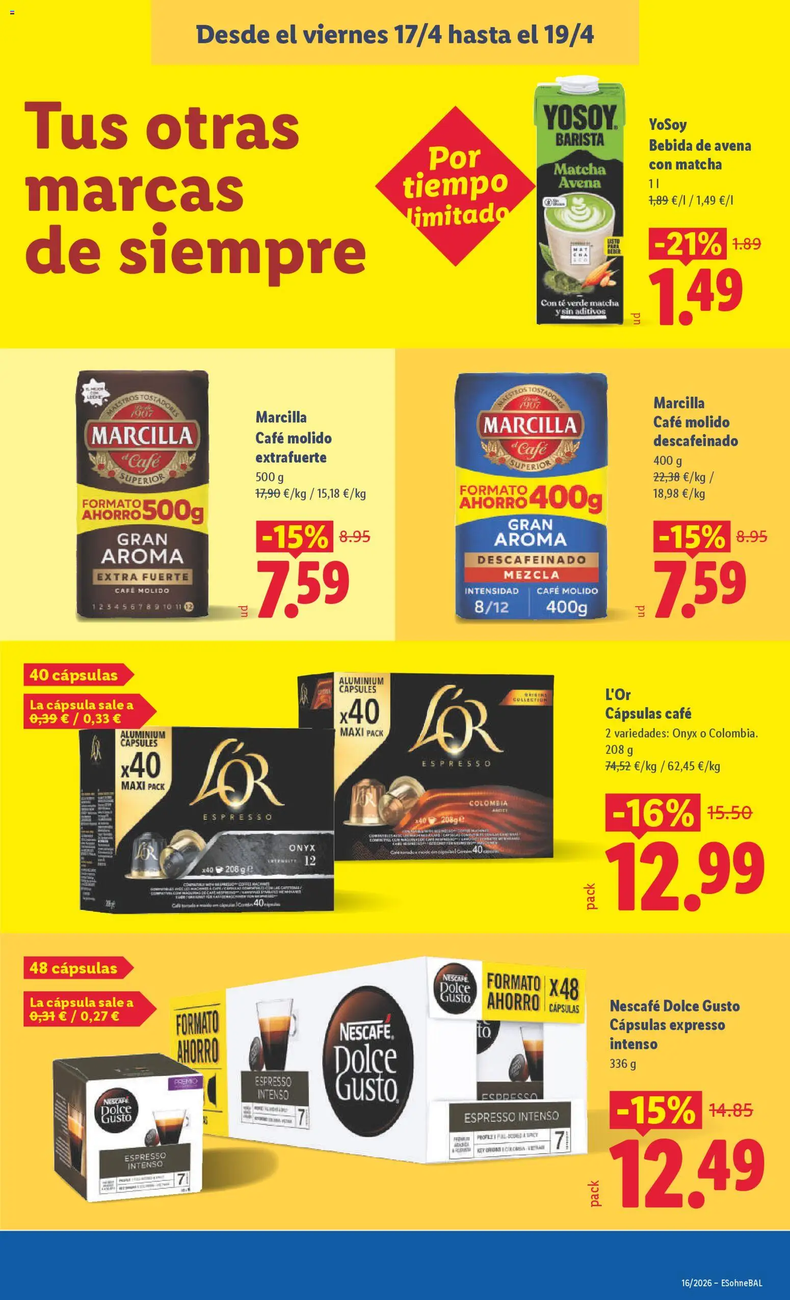 Lidl folleto │ válido desde el 13.04.2026 | Página: 37 | Productos: Café, Café molido, Té, Bebida de avena