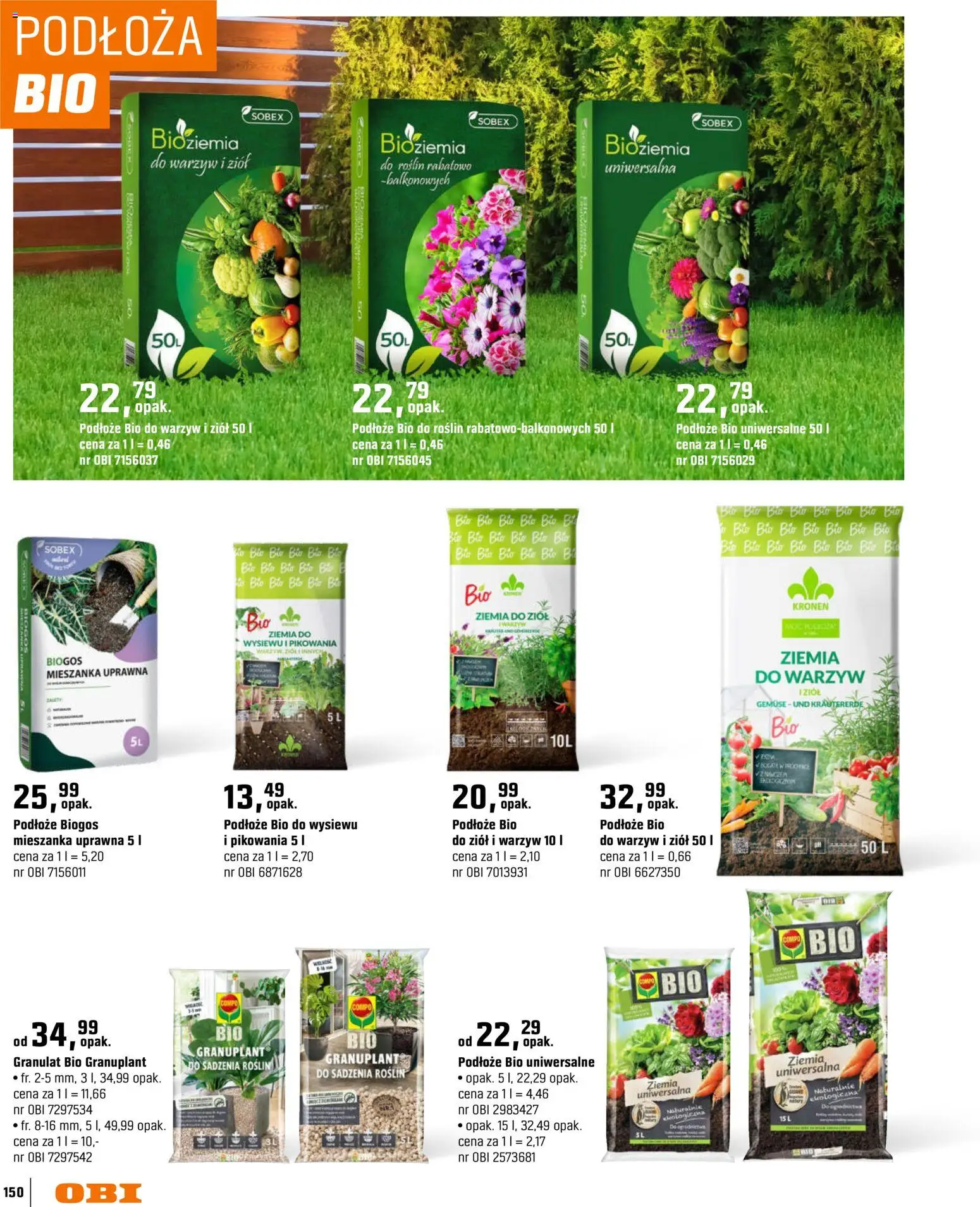 OBI gazetka - Ogród od 11.03.2026 | Strona: 150 | Produkty: Ziemia