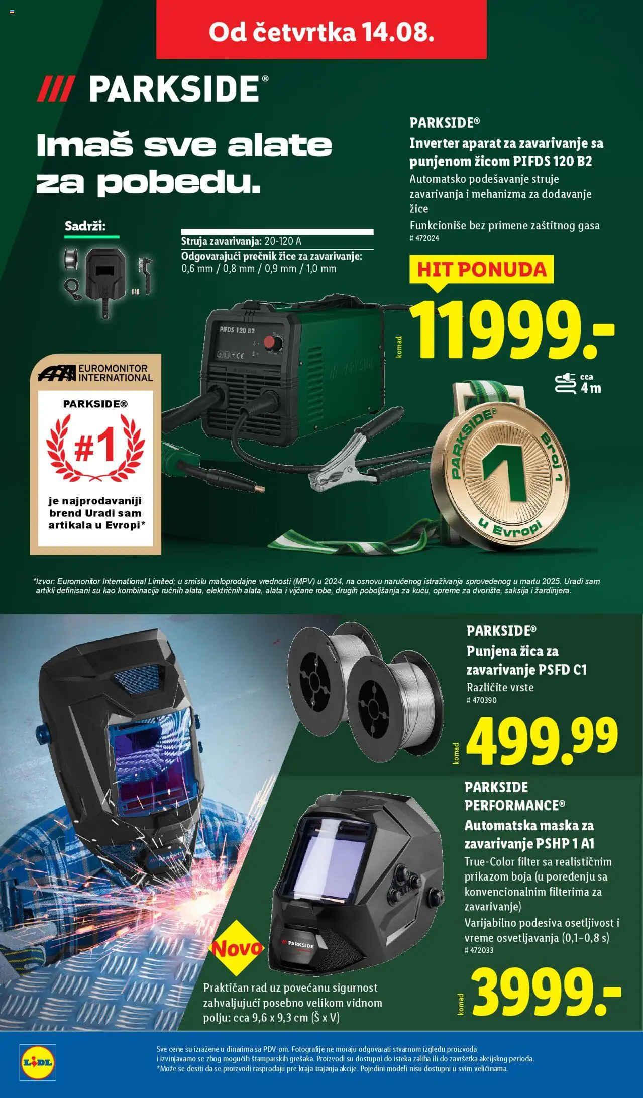 Lidl katalog - važi od 14.08.2025 | Strana: 8 | Proizvode: Parkside, Saksija, Maska