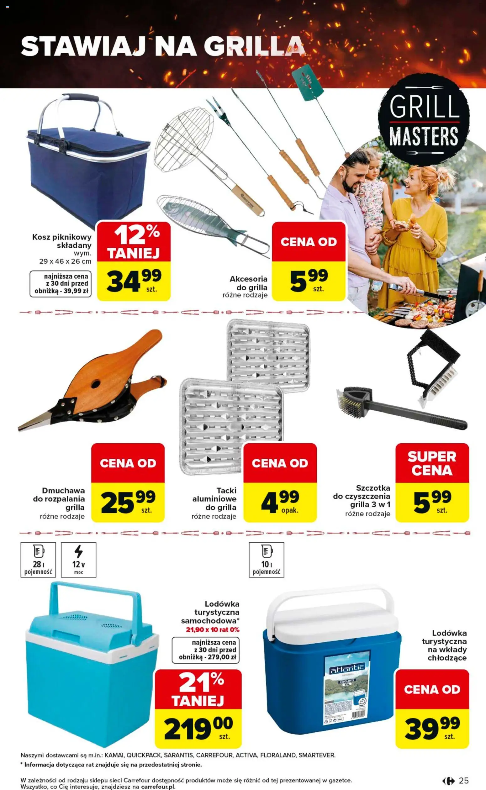 Carrefour gazetka - Misja:Grill Cię wzywa od 23.04.2026 | Strona: 25 | Produkty: Lodówka, Grill, Lodówka turystyczna, Szczotka
