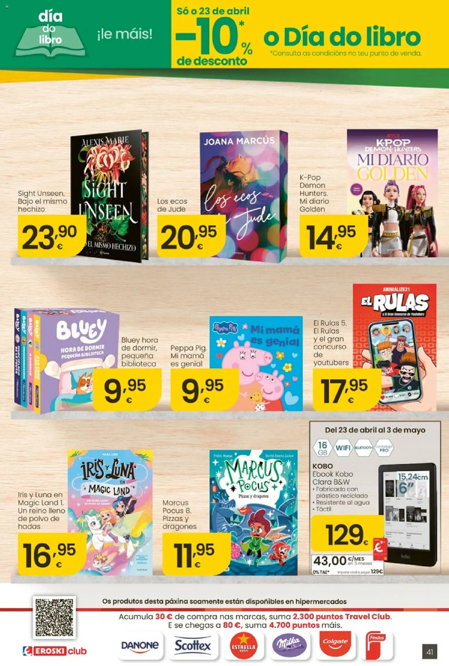Eroski Quieres ahorrar conmigo │ válido desde el 16.04.2026 | Página: 41 | Productos: Polvo, Biblioteca