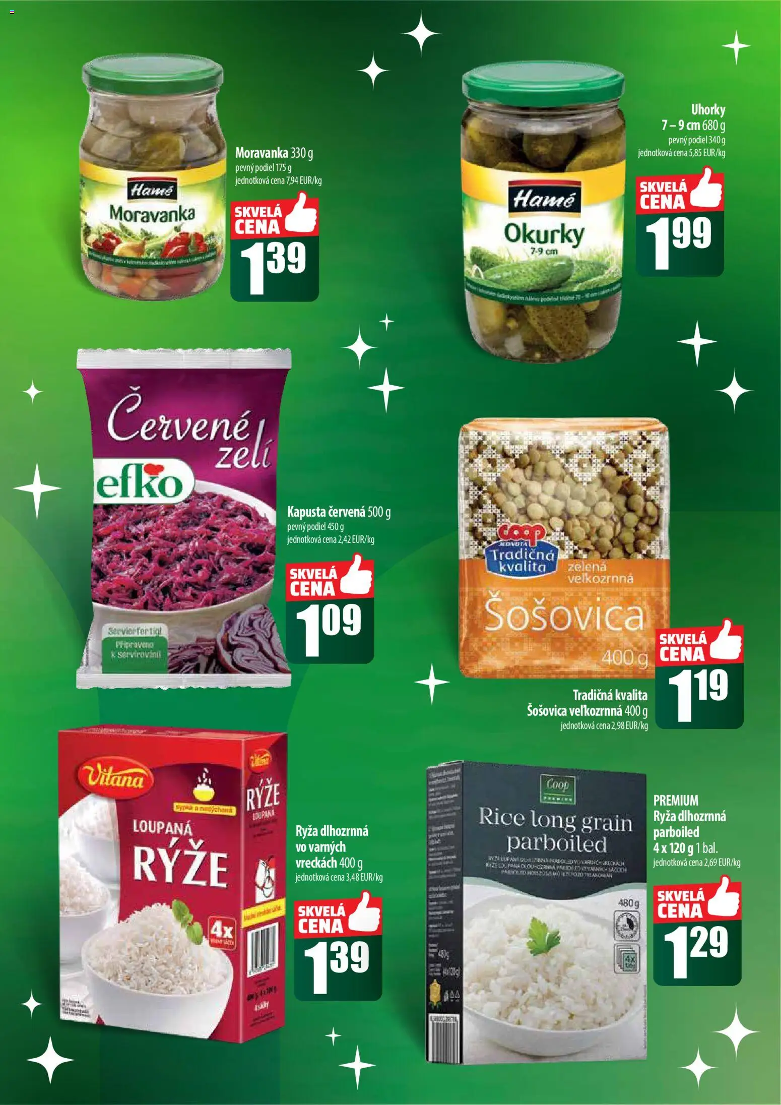 Nové COOP Jednota akcie – leták je platný od 18.12.2025 | Strana: 35 | Produkty: Kapusta, Ryža, Kapusta červená, Šošovica