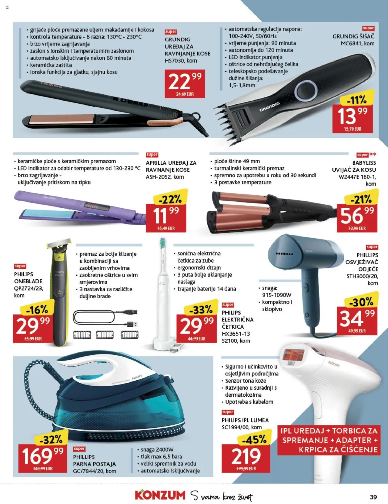 Konzum HR akciós ujság - amely érvényes a következő dátumtól: 24.09.2025 | Oldal: 39 | Termékek: Adapter, Párna