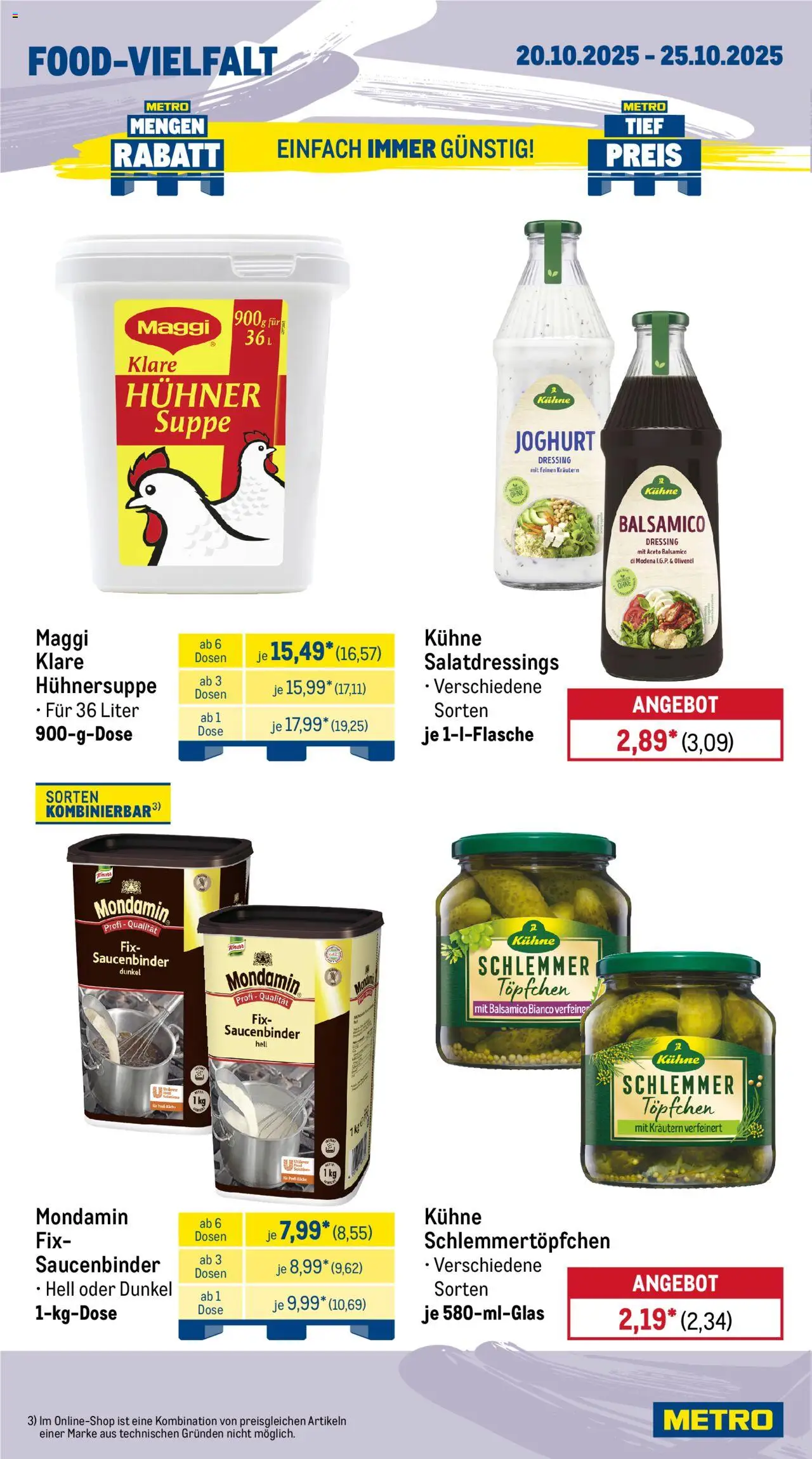 Metro  Wochen-Angebote Gastro – gültig ab 20.10.2025 | Seite: 14 | Produkte: Maggi, Joghurt, Balsamico, Dressing