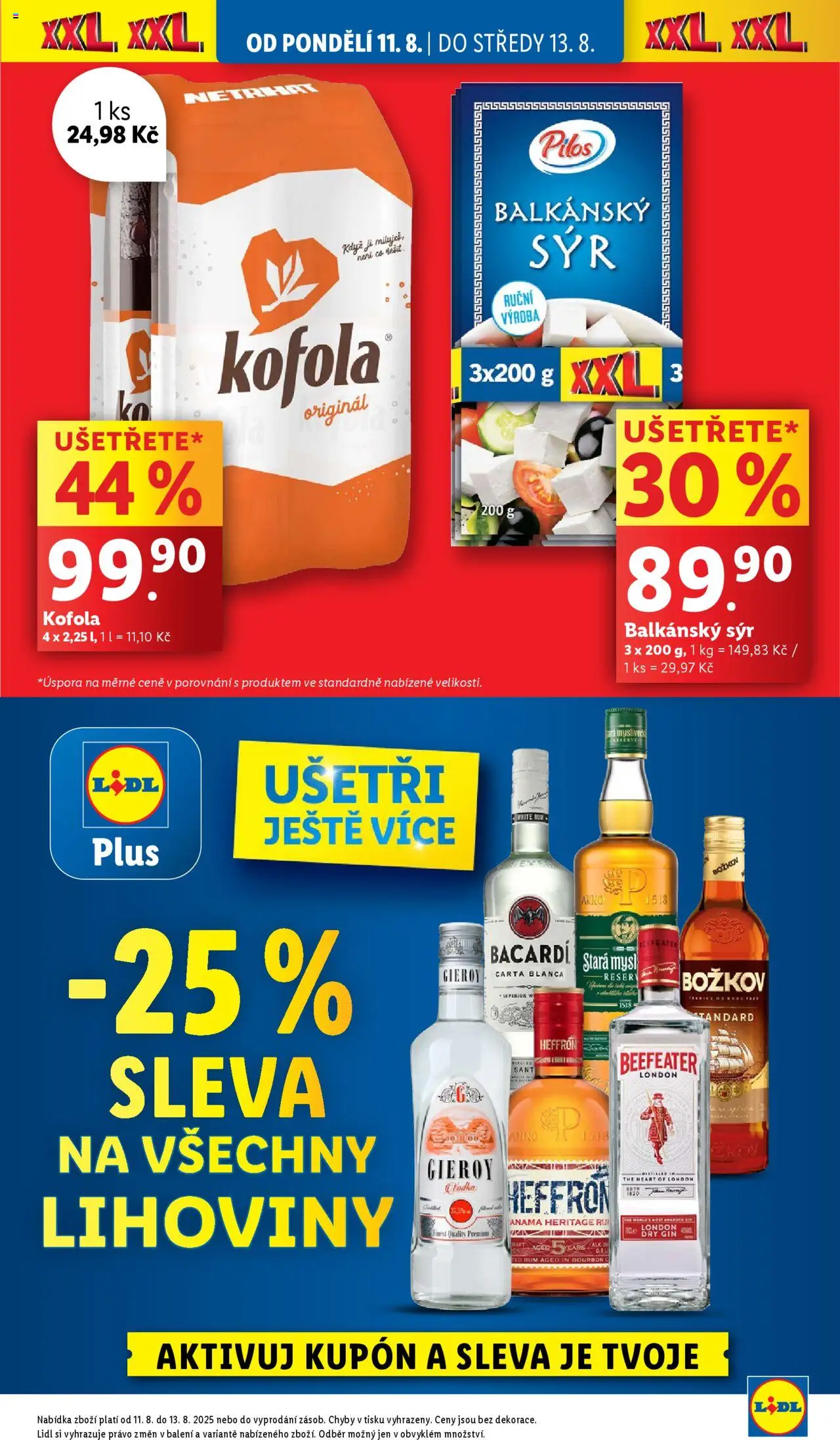 Lidl leták od 11.08.2025 | Strana: 3 | Produkty: Rum, Whiskey, Bourbon, Vodka