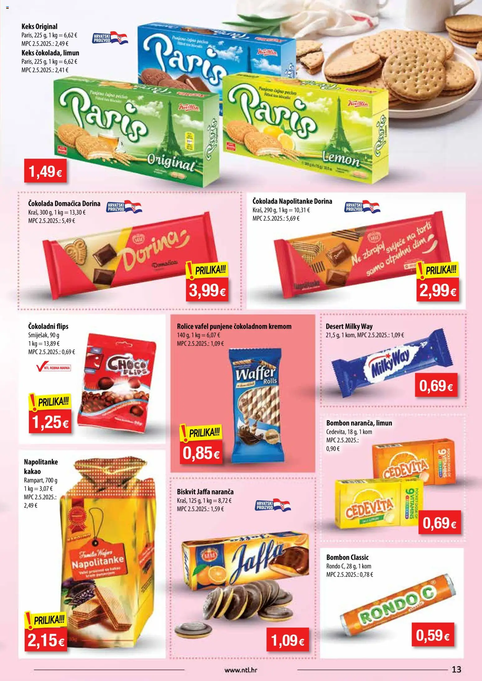 NTL katalog | vrijedi od 29.10.2025 | Stranica: 13 | Proizvodi: Flips, Keks, Napolitanke, Cedevita